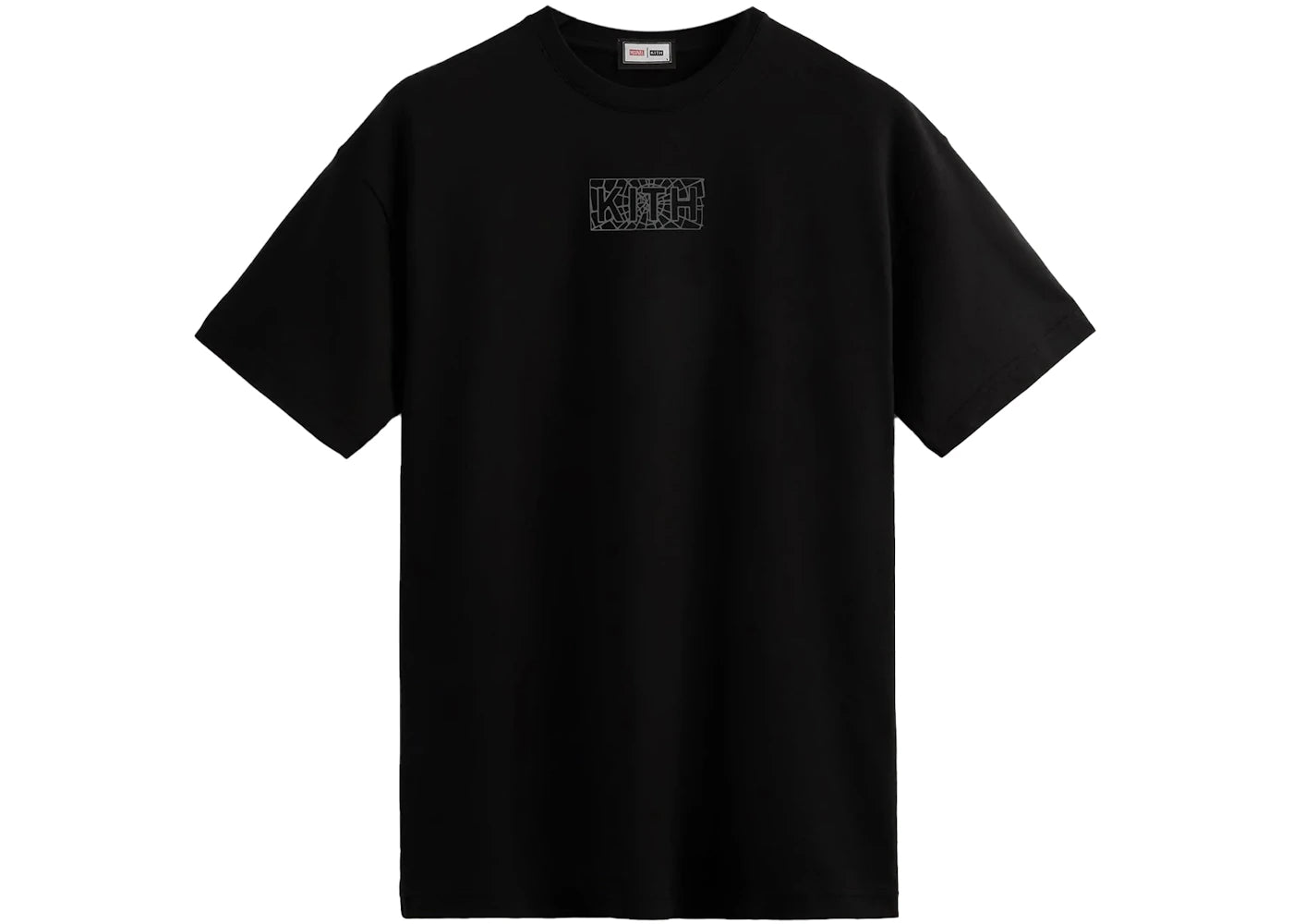 Kith Marvel Spider-Man Web Logo Tee Black