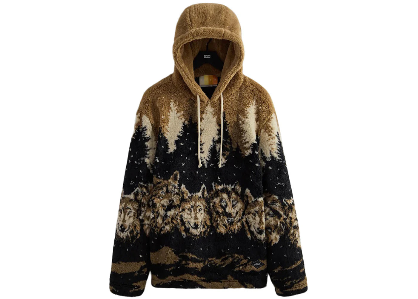 Kith Merrick Wolves Sherpa Hoodie Black