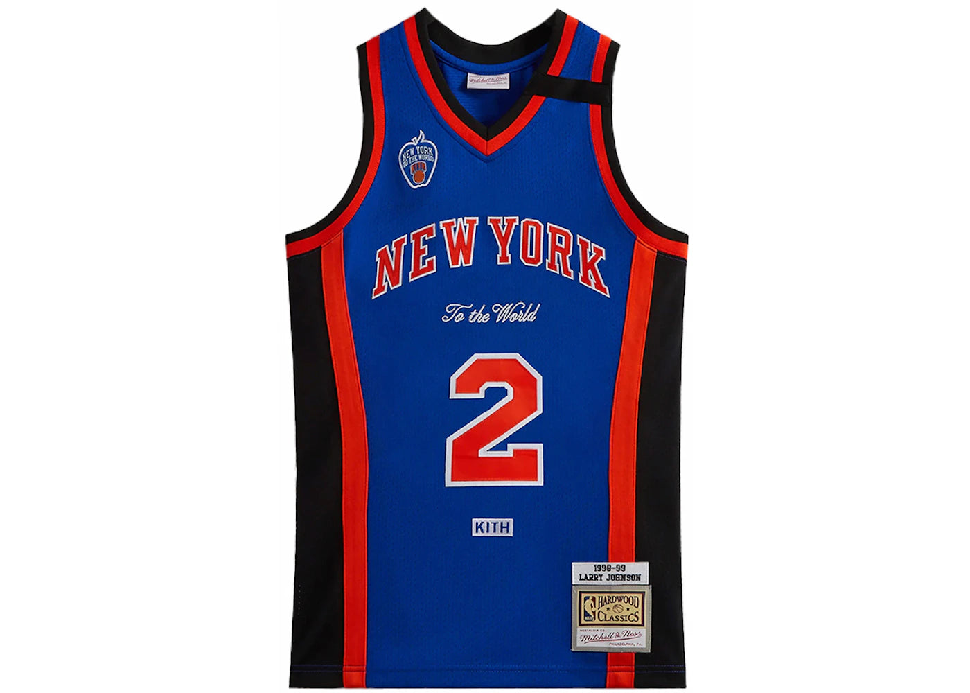 Kith Mitchell & Ness New York Knicks Larry Johnson Jersey Knicks Blue/Knicks Orange