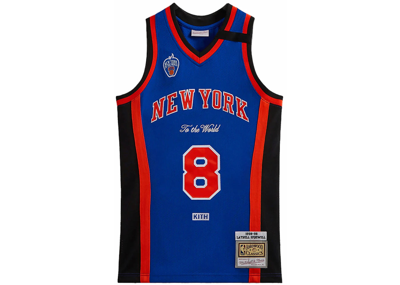 Kith Mitchell & Ness New York Knicks Latrell Sprewell Jersey Knicks Blue/Knicks Orange