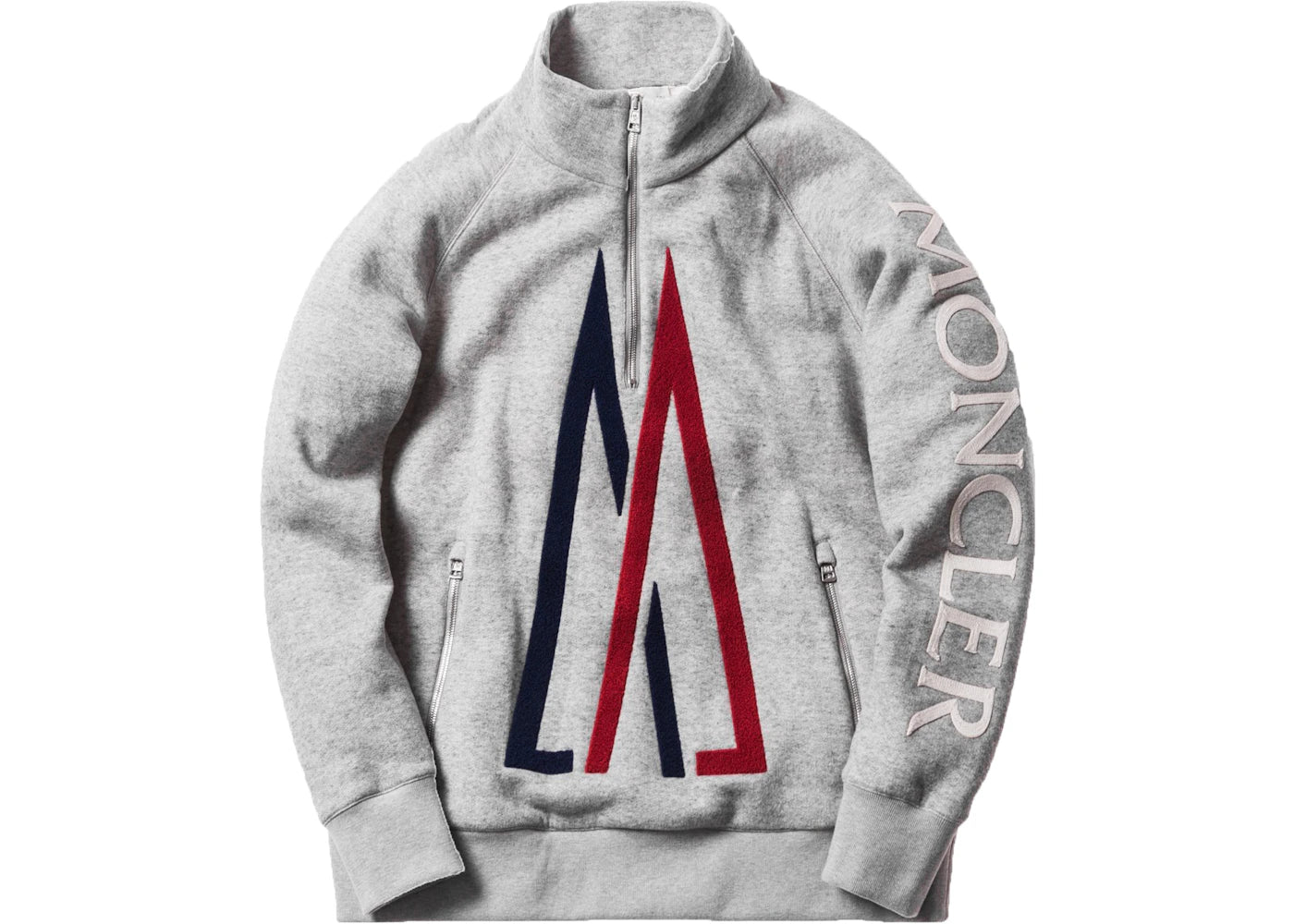 Kith Moncler Quarter Zip Pullover Grey