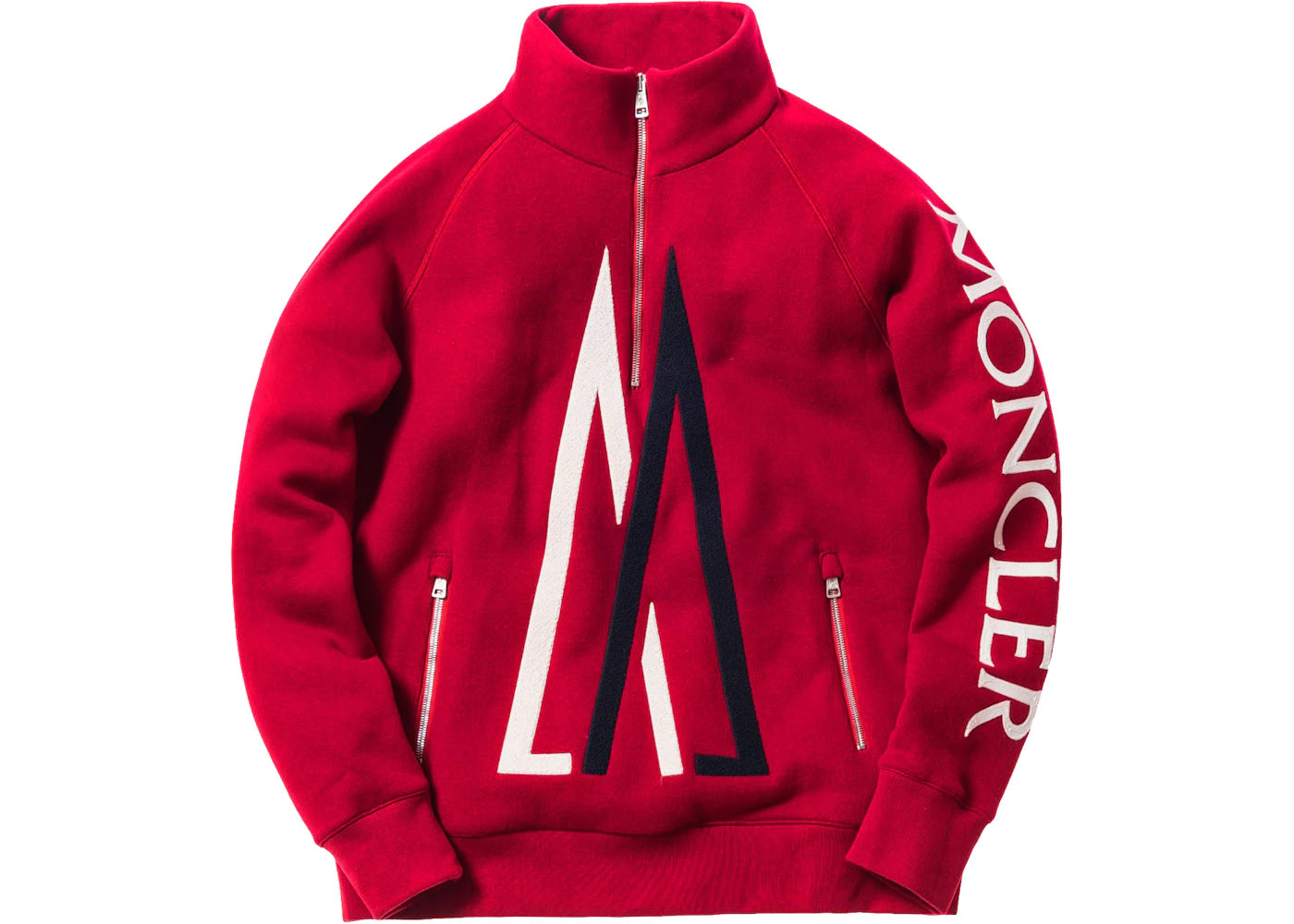 Kith Moncler Quarter Zip Pullover Red