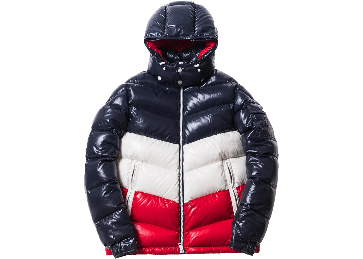 Kith Moncler Rochebrune Classic Down Jacket Navy/Red/White