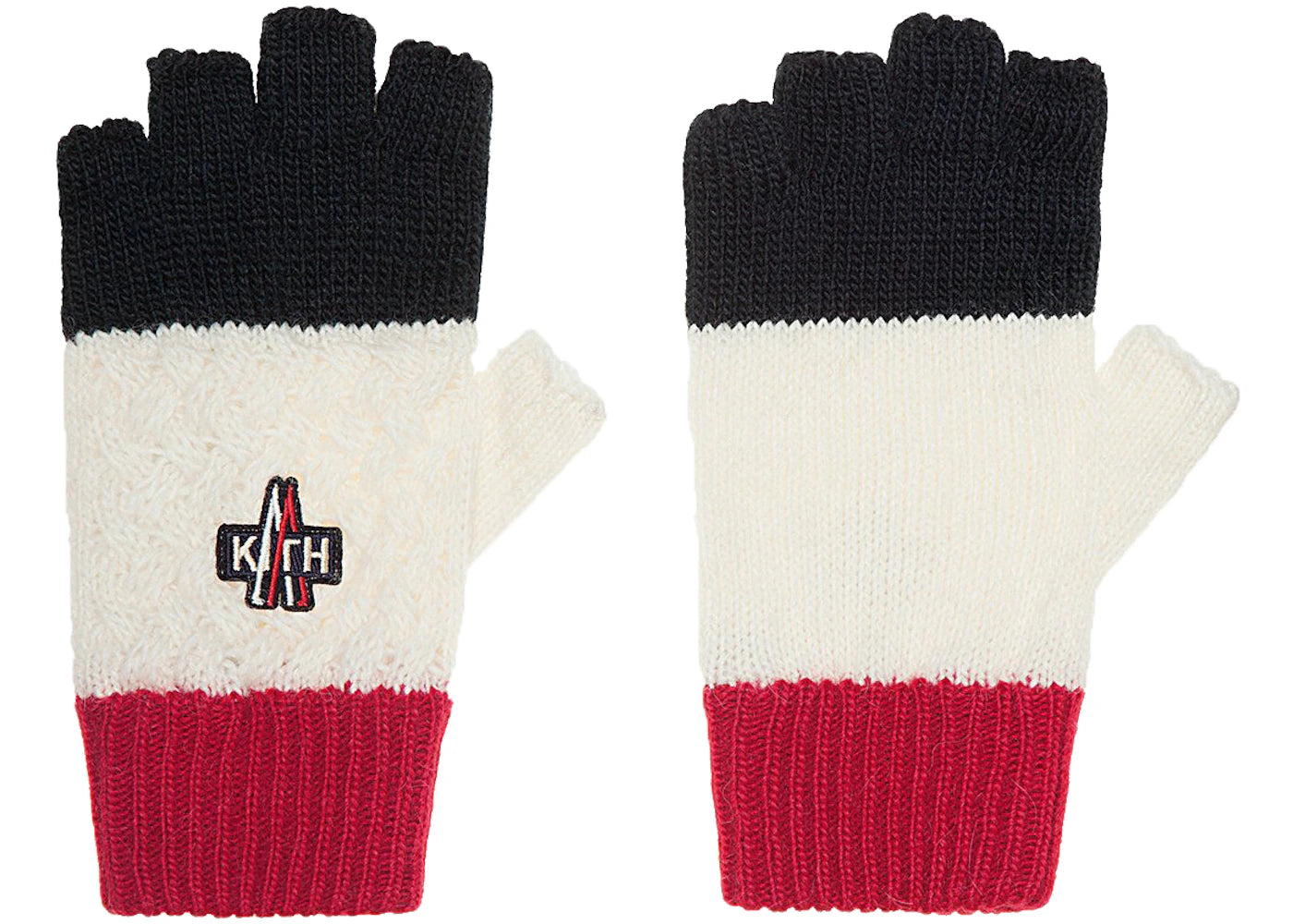 Kith Moncler Wool Knit Gloves Navy/Red
