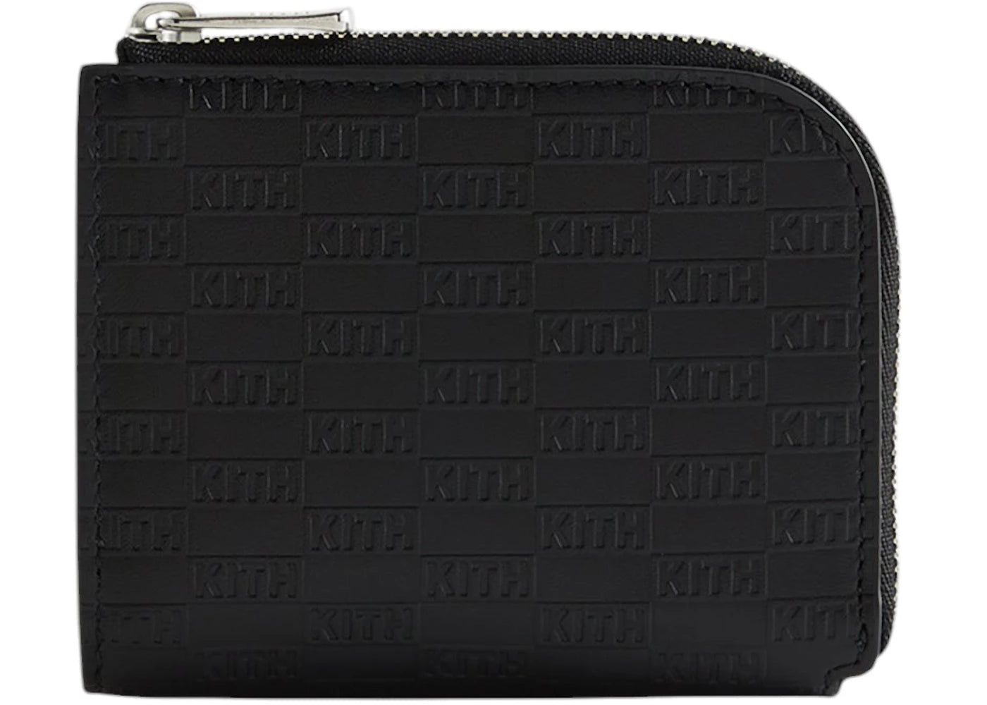 Kith Monogram Half Zip Wallet Black