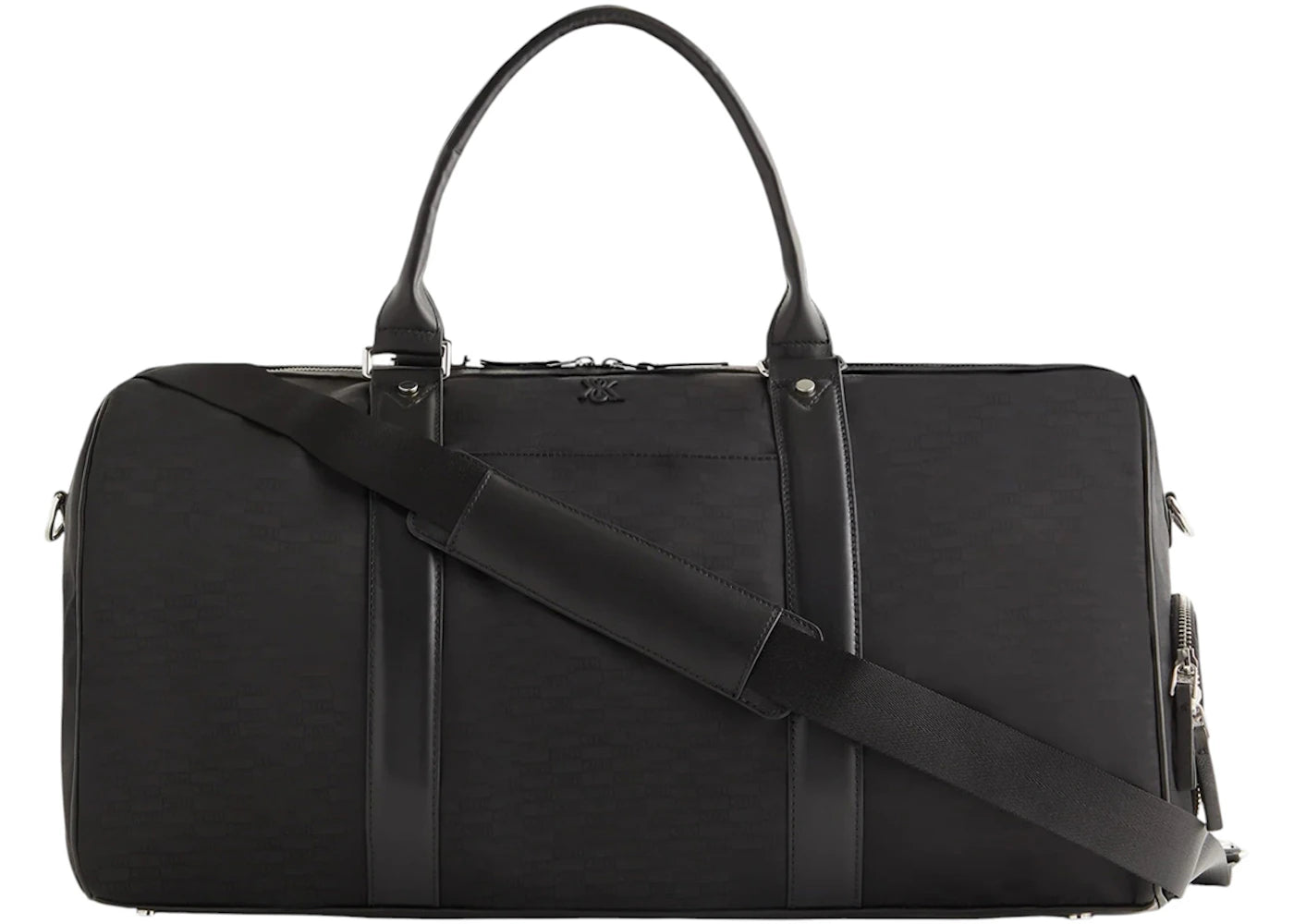 Kith Monogram Nylon Jacquard Duffle Bag Black
