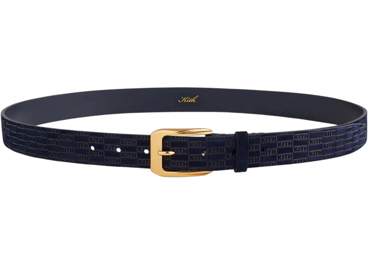 Kith Monogram Suede Leather Belt Ink