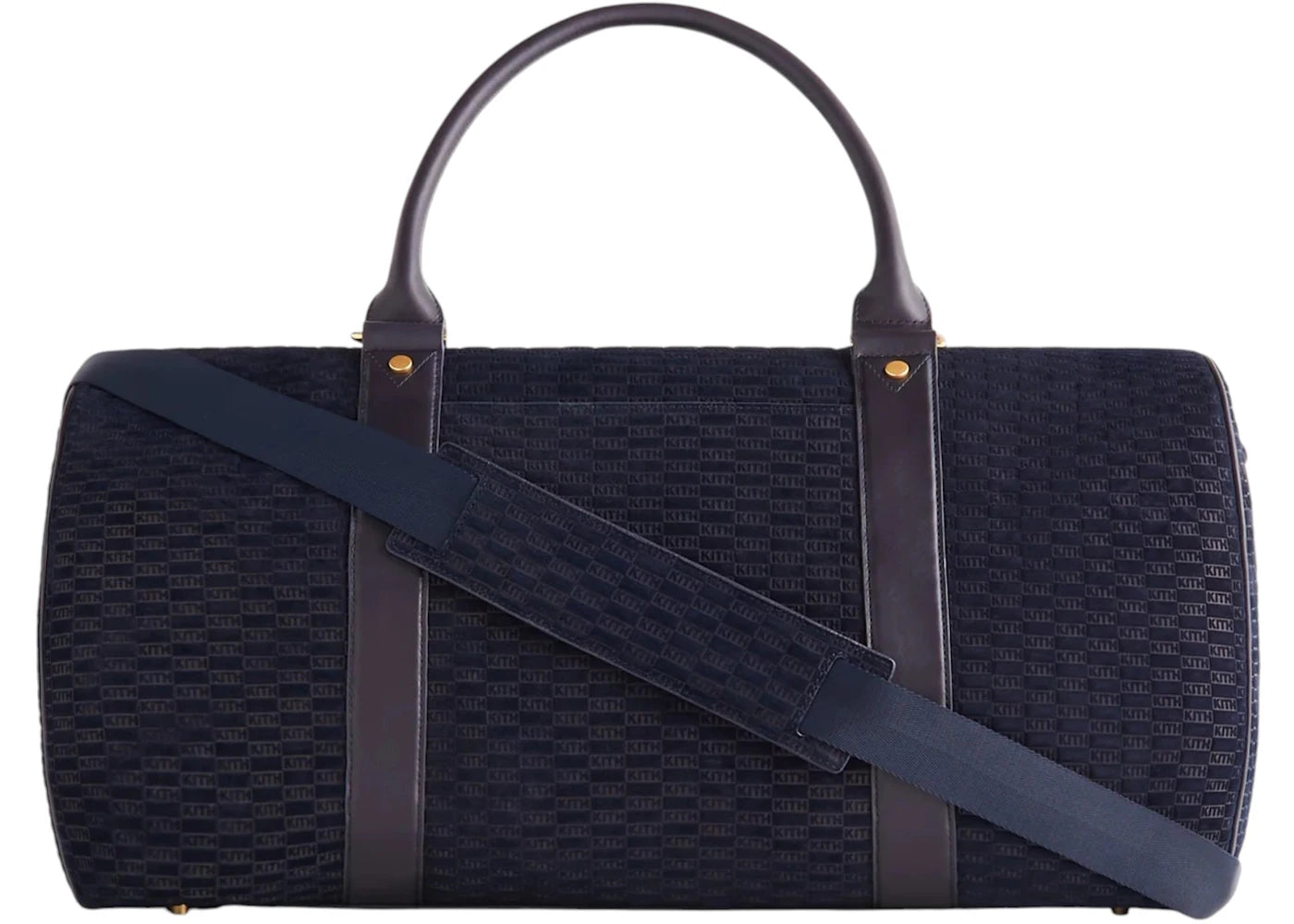 Kith Monogram Suede Traveler K55 Bag Ink