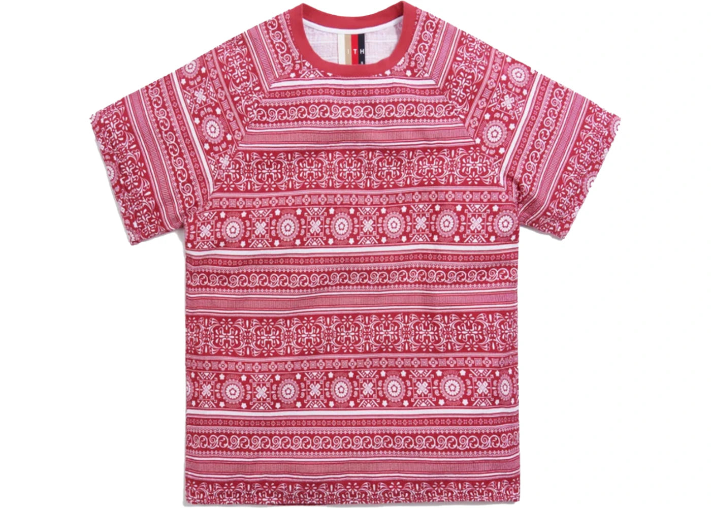 Kith Moroccan Print Seersucker Howard Tee Red/White