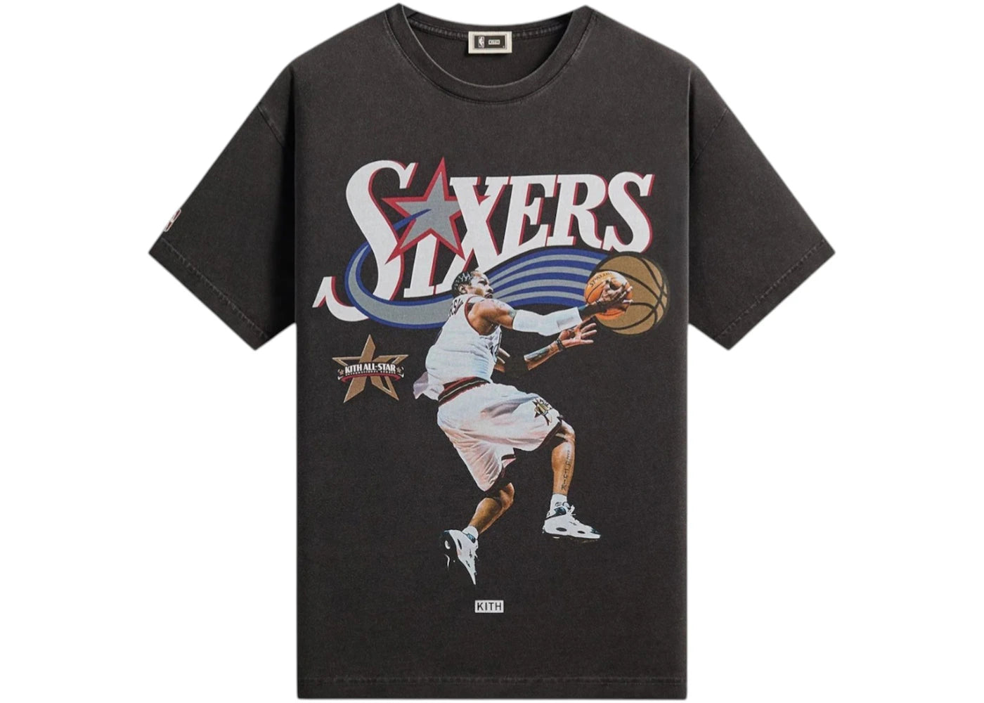 Kith NBA All-Star Philadelphia 76ers Allen Iverson Vintage Tee Black