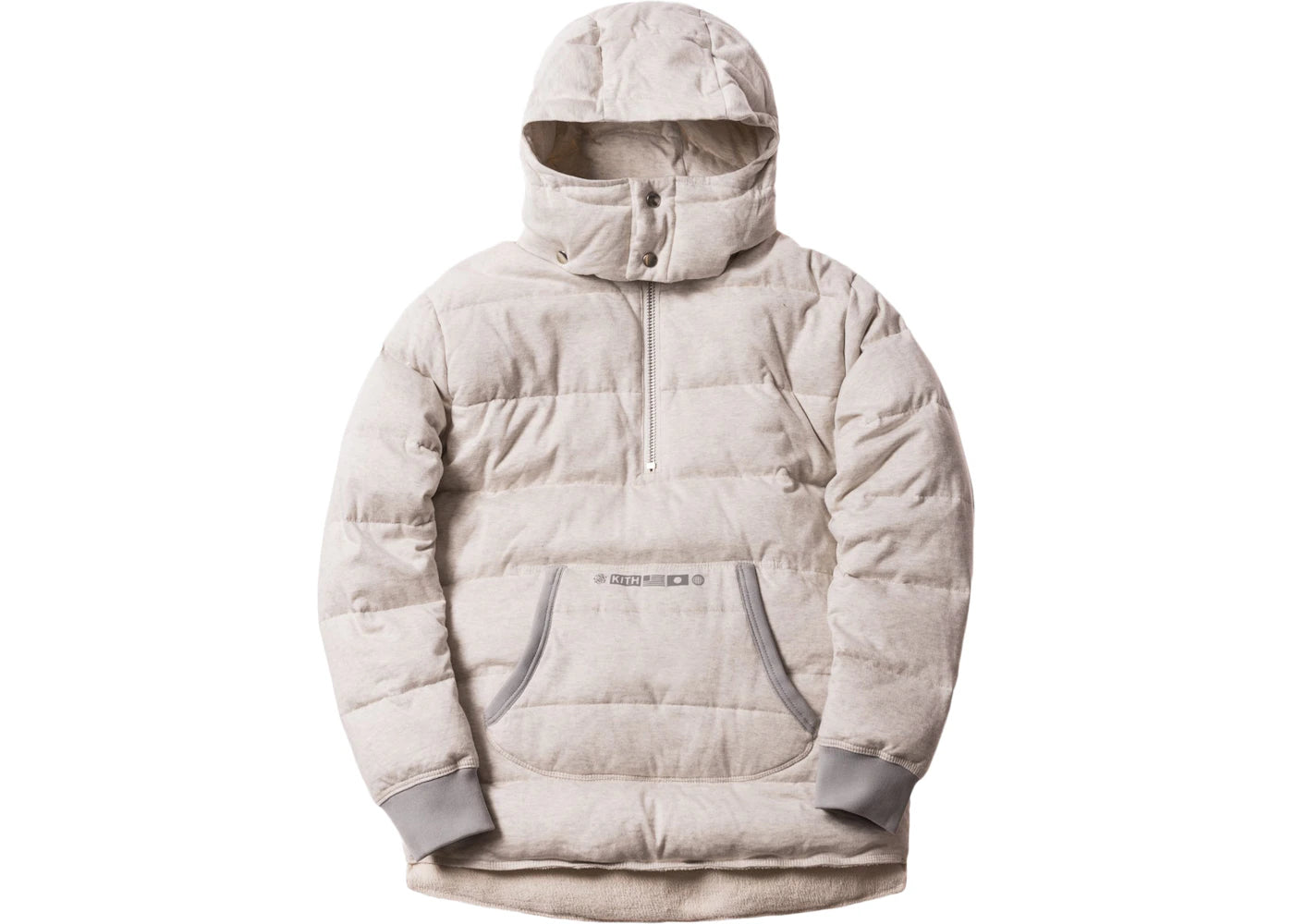 Kith Nakameguro Quarter Zip Pullover Heather Oatmeal