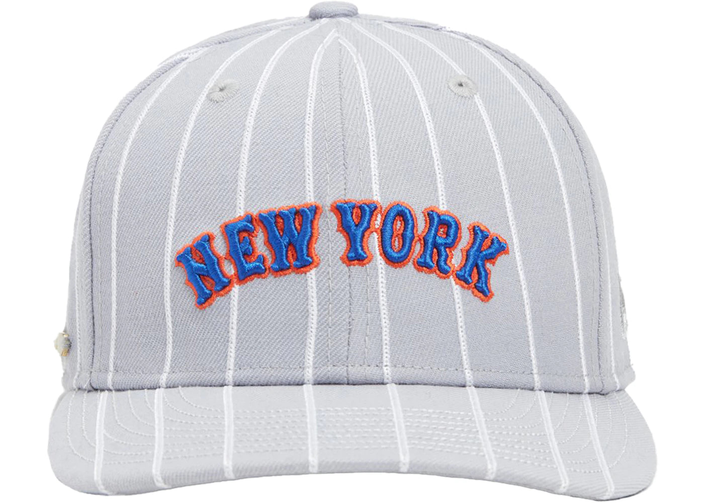 Kith New Era New York Mets Pinstripe Marlin Low Profile Fitted Hat Concrete