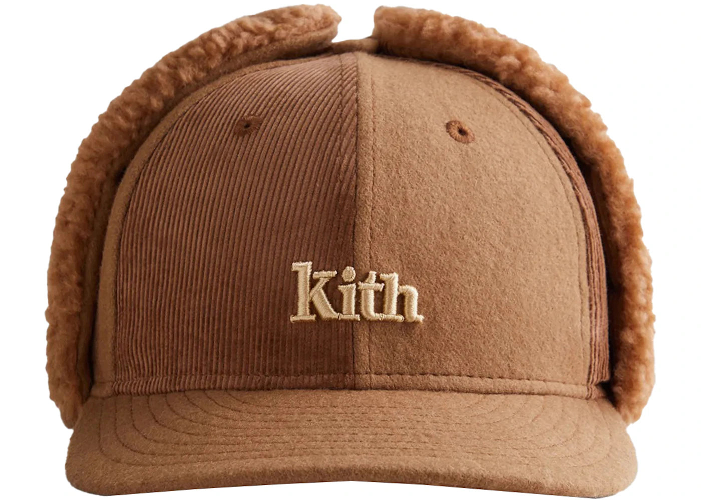 Kith New Era Serif Ear Flap Fitted Cap Chestnut