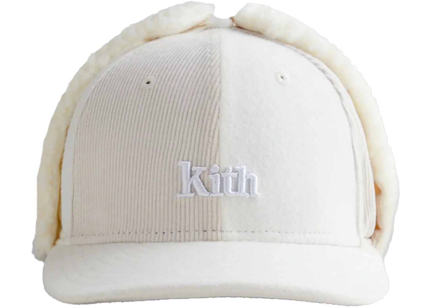 Kith New Era Serif Ear Flap Fitted Cap Sandrift