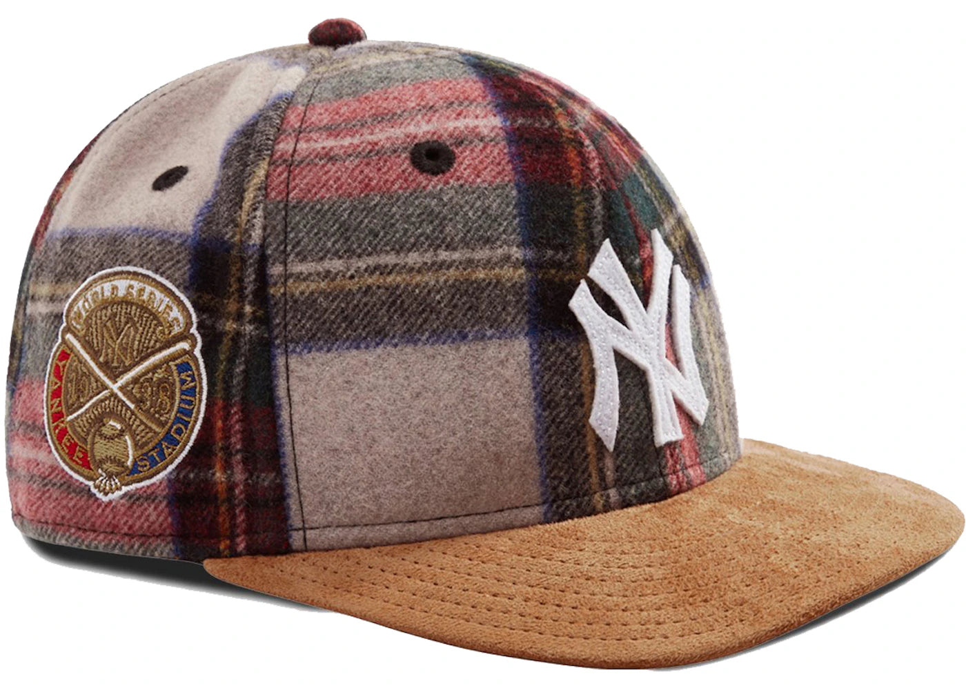 Kith New Era for New York Yankees Plaid Suede Fitted Hat Pyre