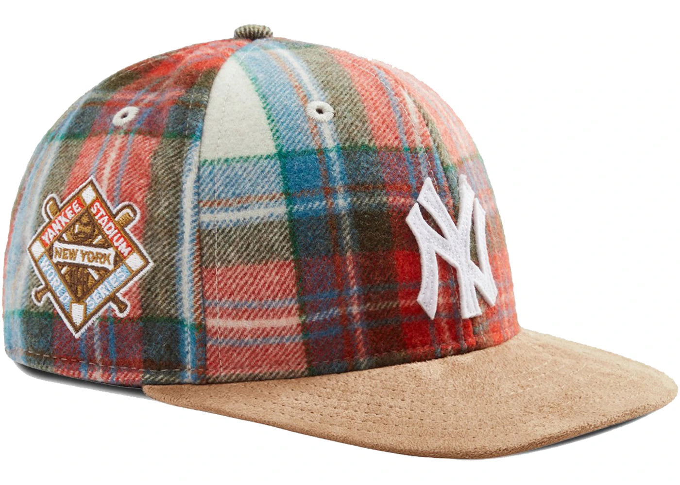 Kith New Era for New York Yankees Plaid Suede Fitted Hat Waffle