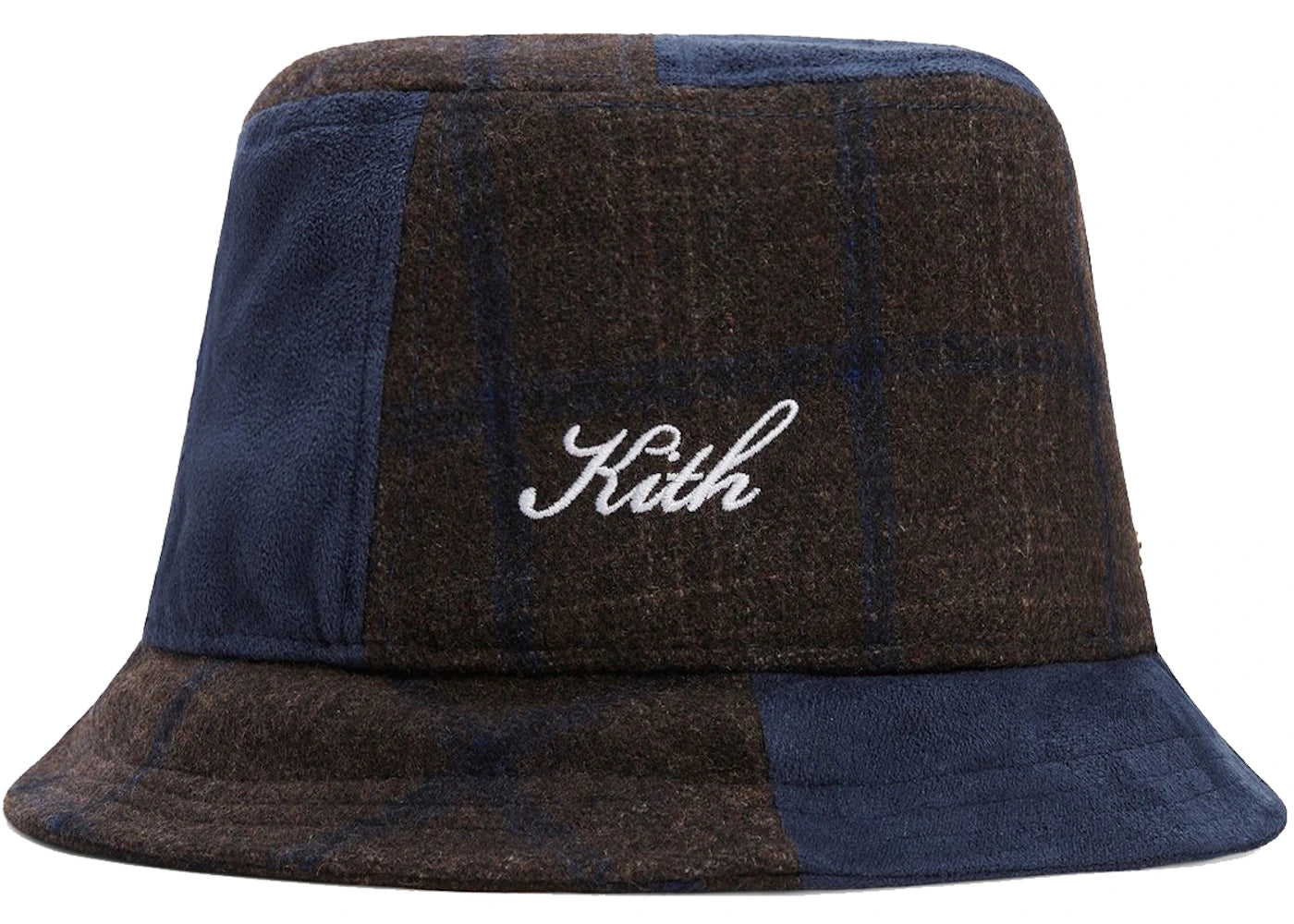 Kith New Era for New York Yankees Plaid Suede Mix Bucket Hat Kindling