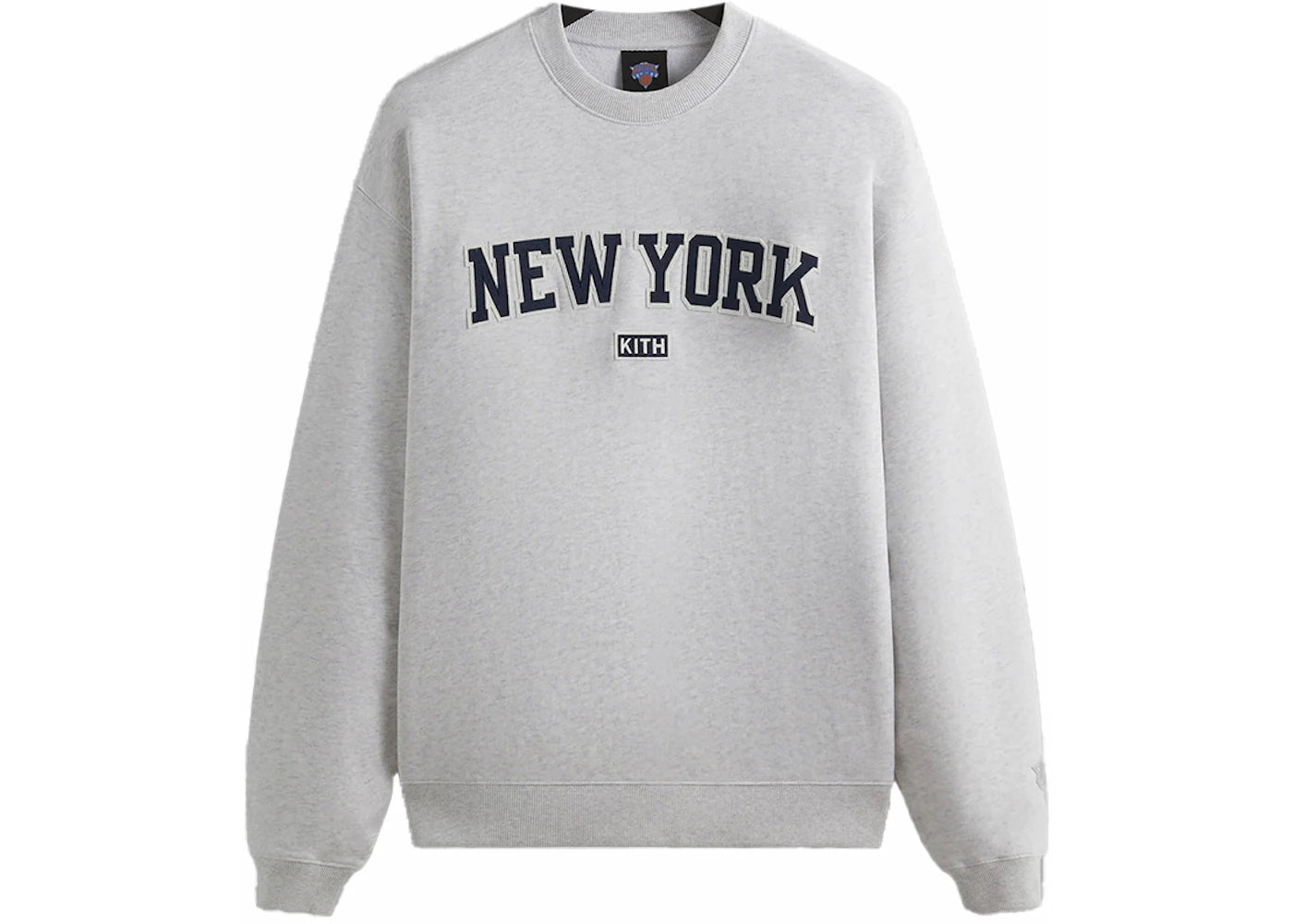 Kith New York Knicks City So Nice Nelson Crewneck Light Heather Grey