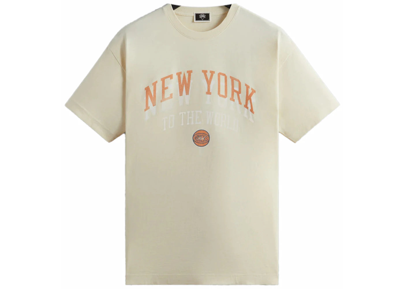 Kith New York Knicks NY To The World Vintage Tee Sandrift