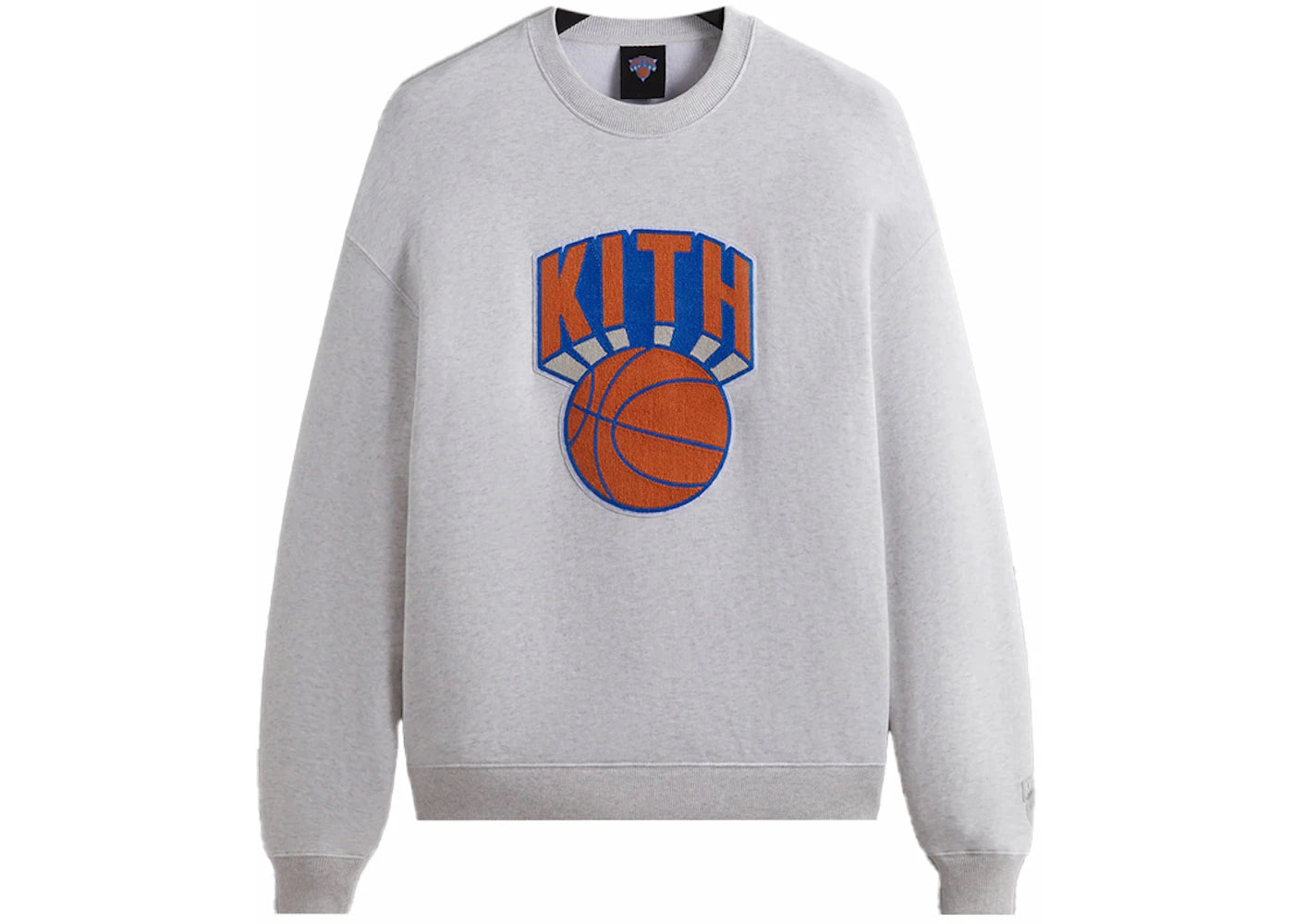 Kith New York Knicks Retro NY Nelson Crewneck Light Heather Grey