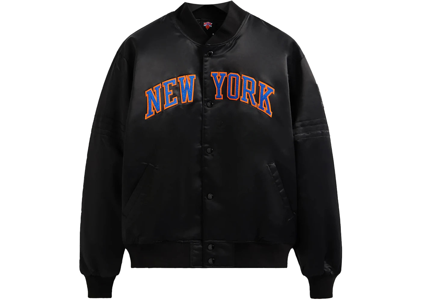 Kith New York Knicks Satin Bomber Jacket Black