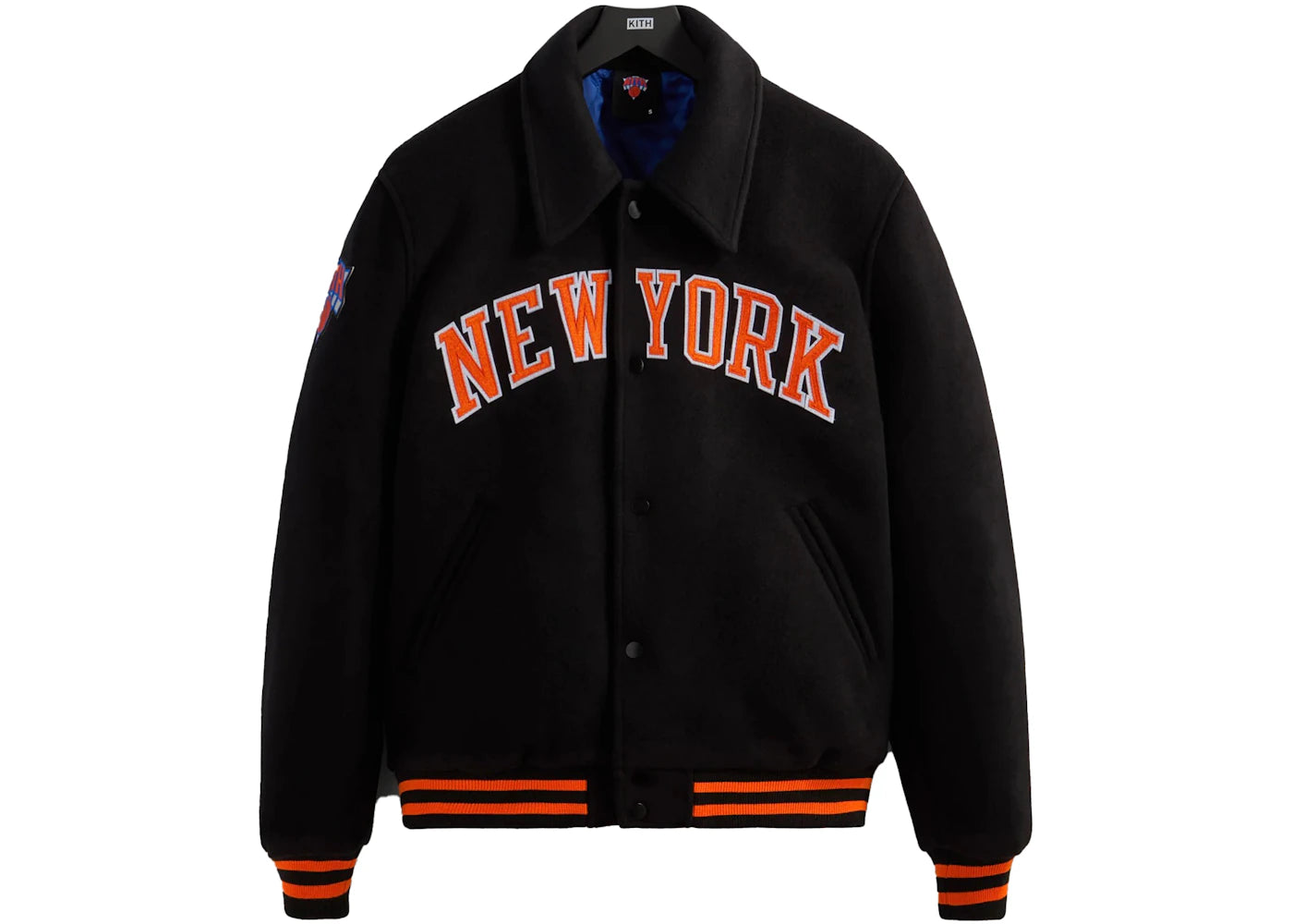 Kith New York Knicks Wool Coaches Jacket Black