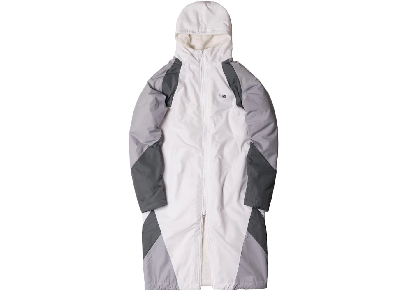 Kith Nike Sherpa Sideline Coat White/Grey