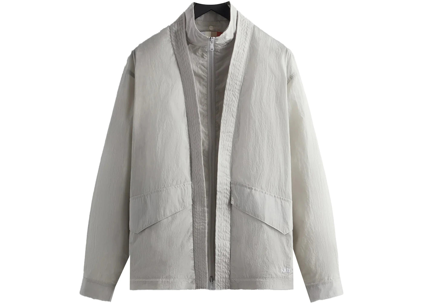 Kith Nylon Fulton Kimono Track Jacket Concrete