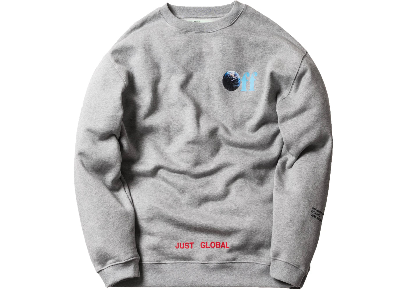 Kith Off-White Just Global Crewneck Melange Grey