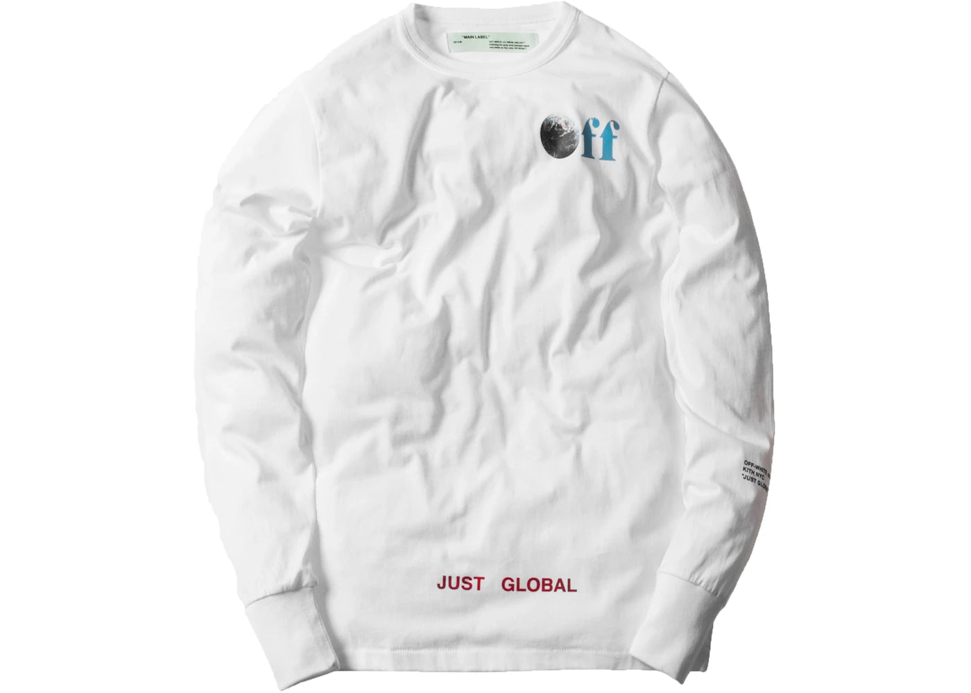 Kith Off-White Just Global LS Tee White