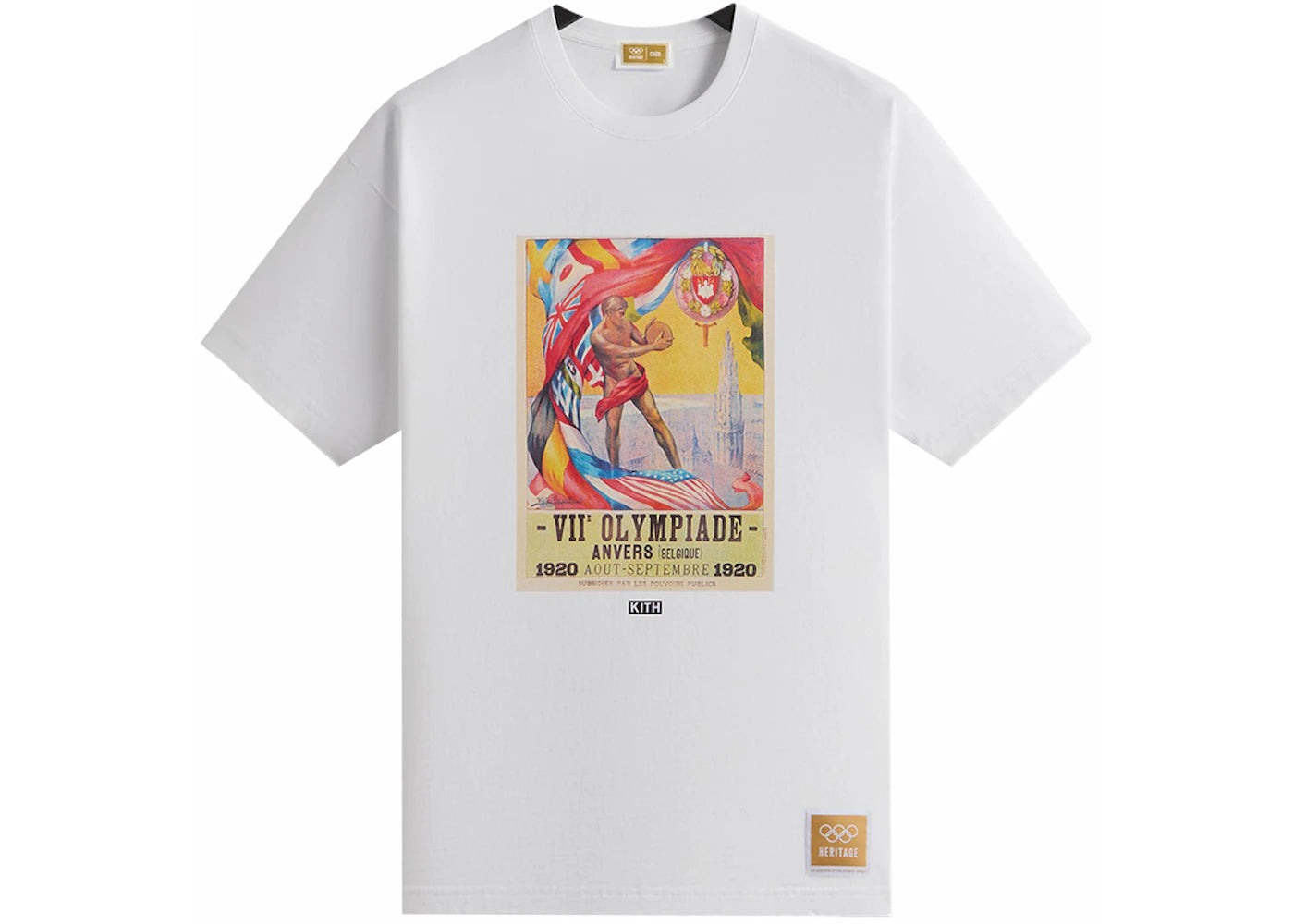 Kith Olympics Heritage Antwerp 1920 Vintage Tee White