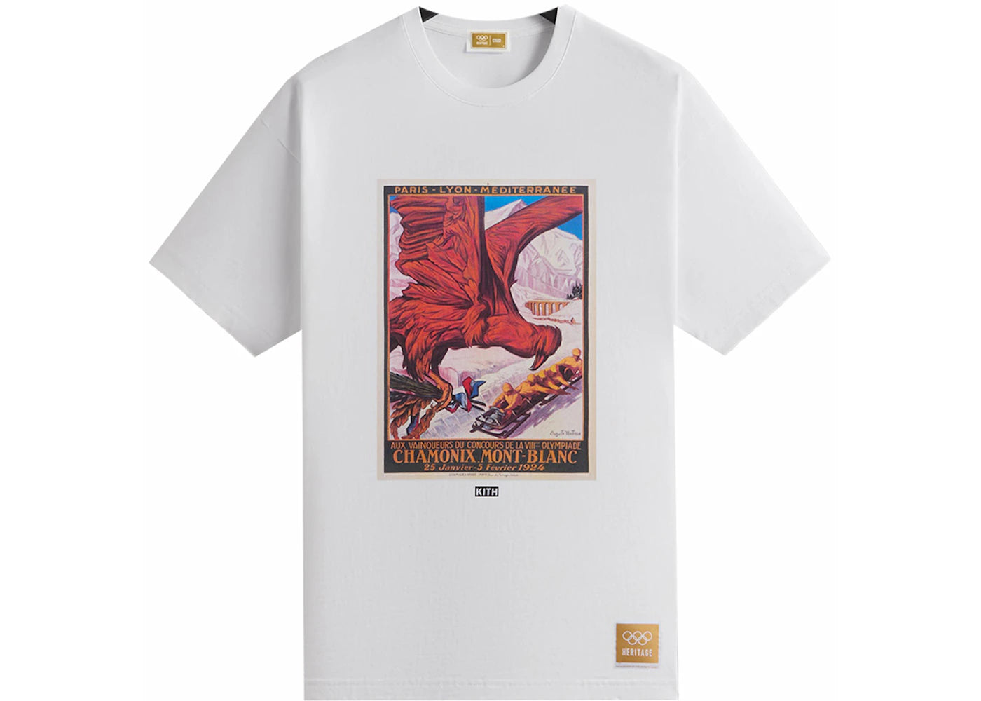 Kith Olympics Heritage Chamonix 1924 Vintage Tee White