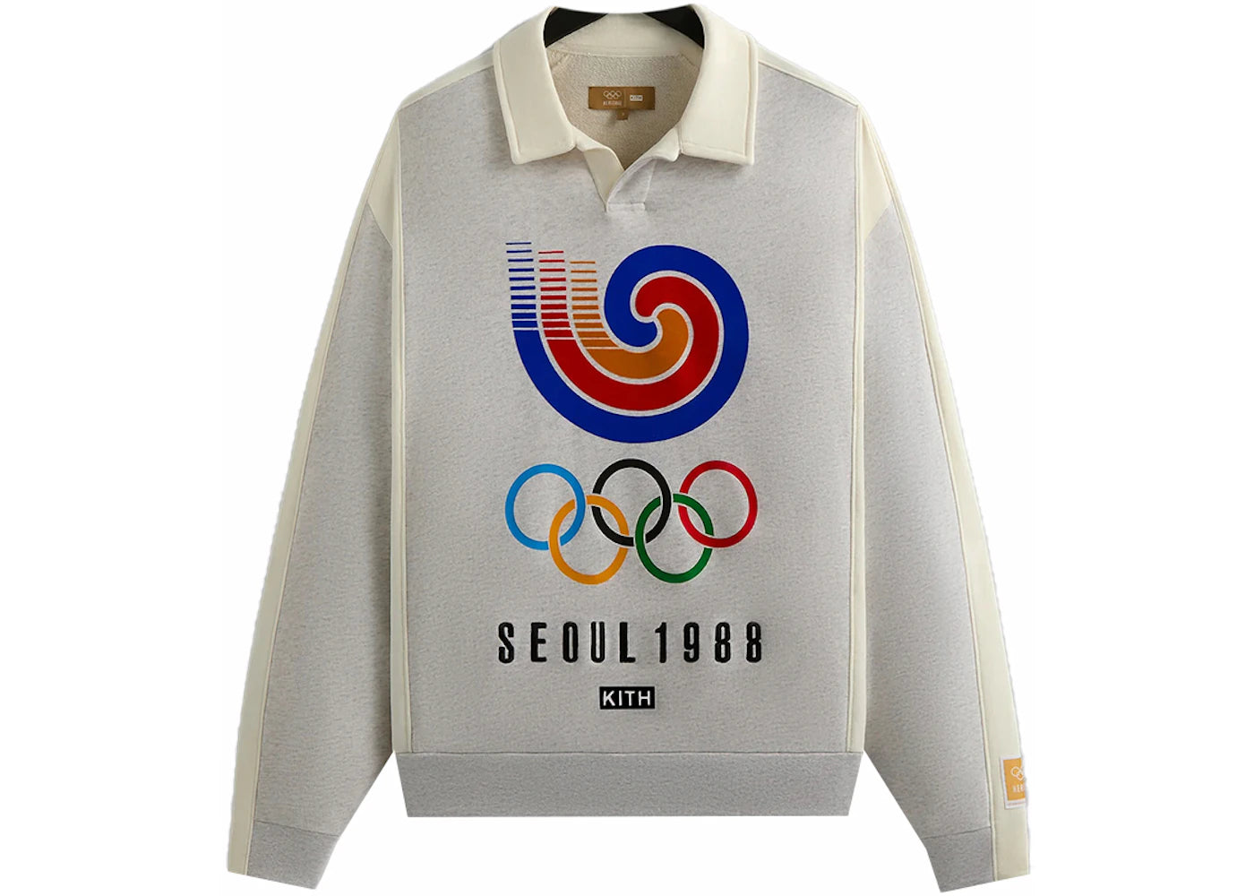 Kith Olympics Heritage Nelson Collared Pullover Light Heather Grey