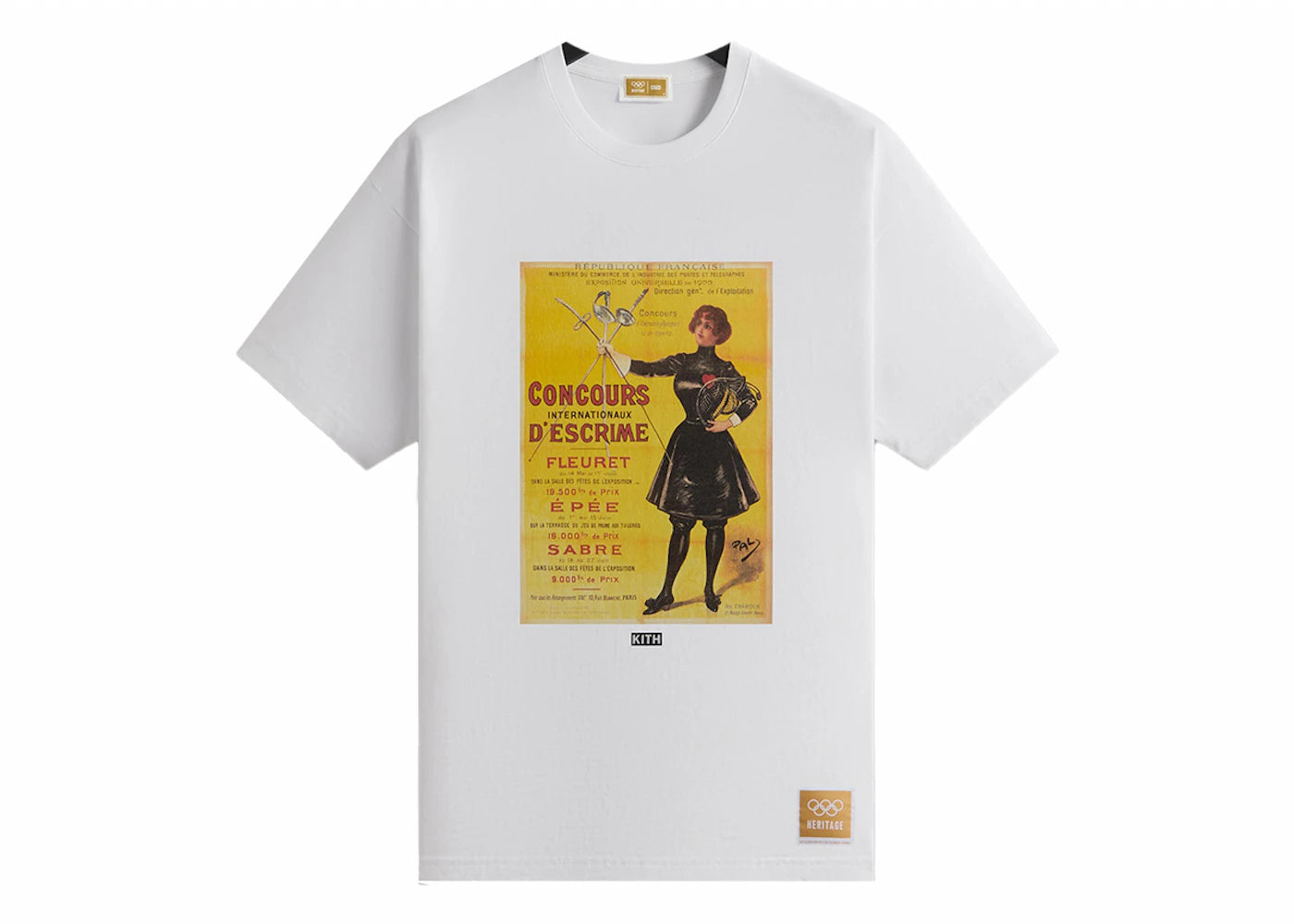 Kith Olympics Heritage Paris 1900 Vintage Tee White