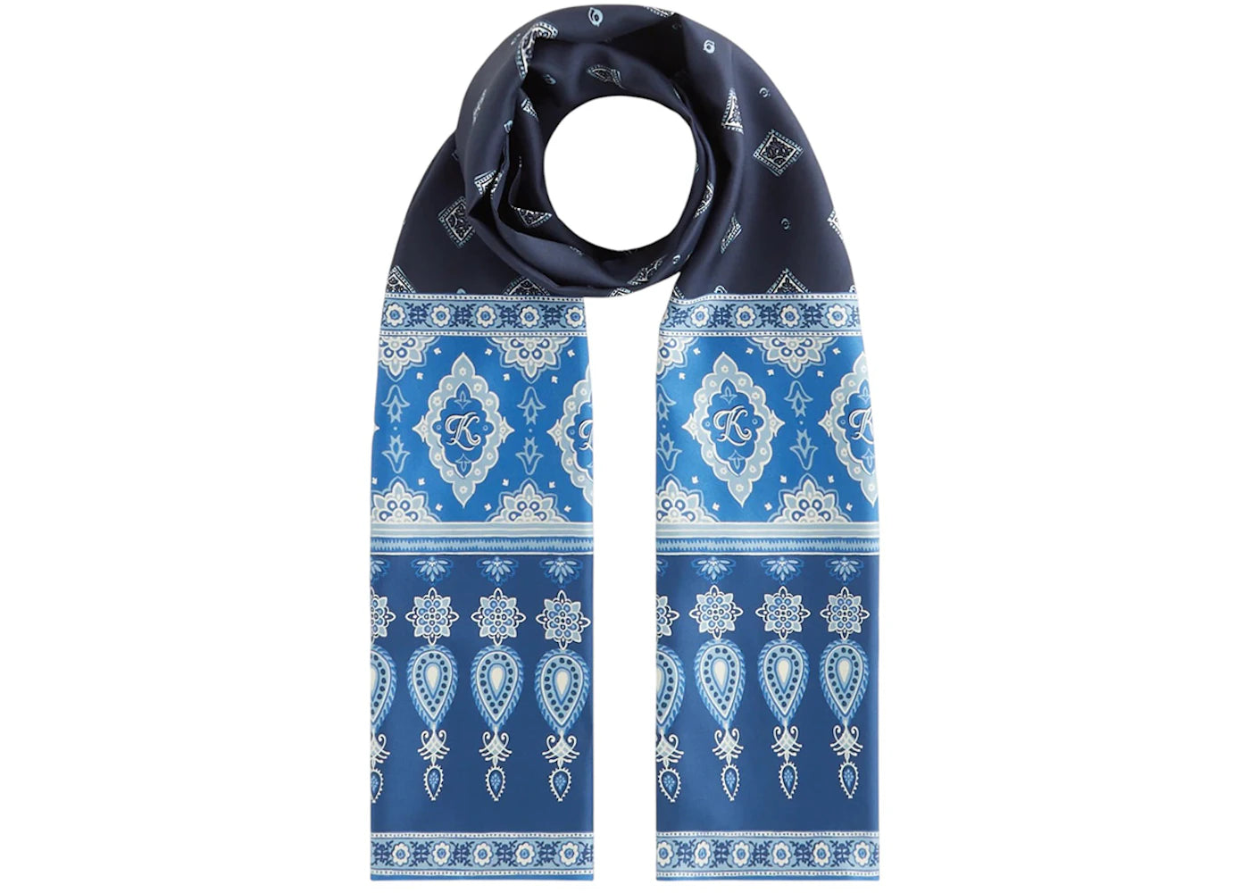 Kith Paisley Printed Silk Scarf Nocturnal