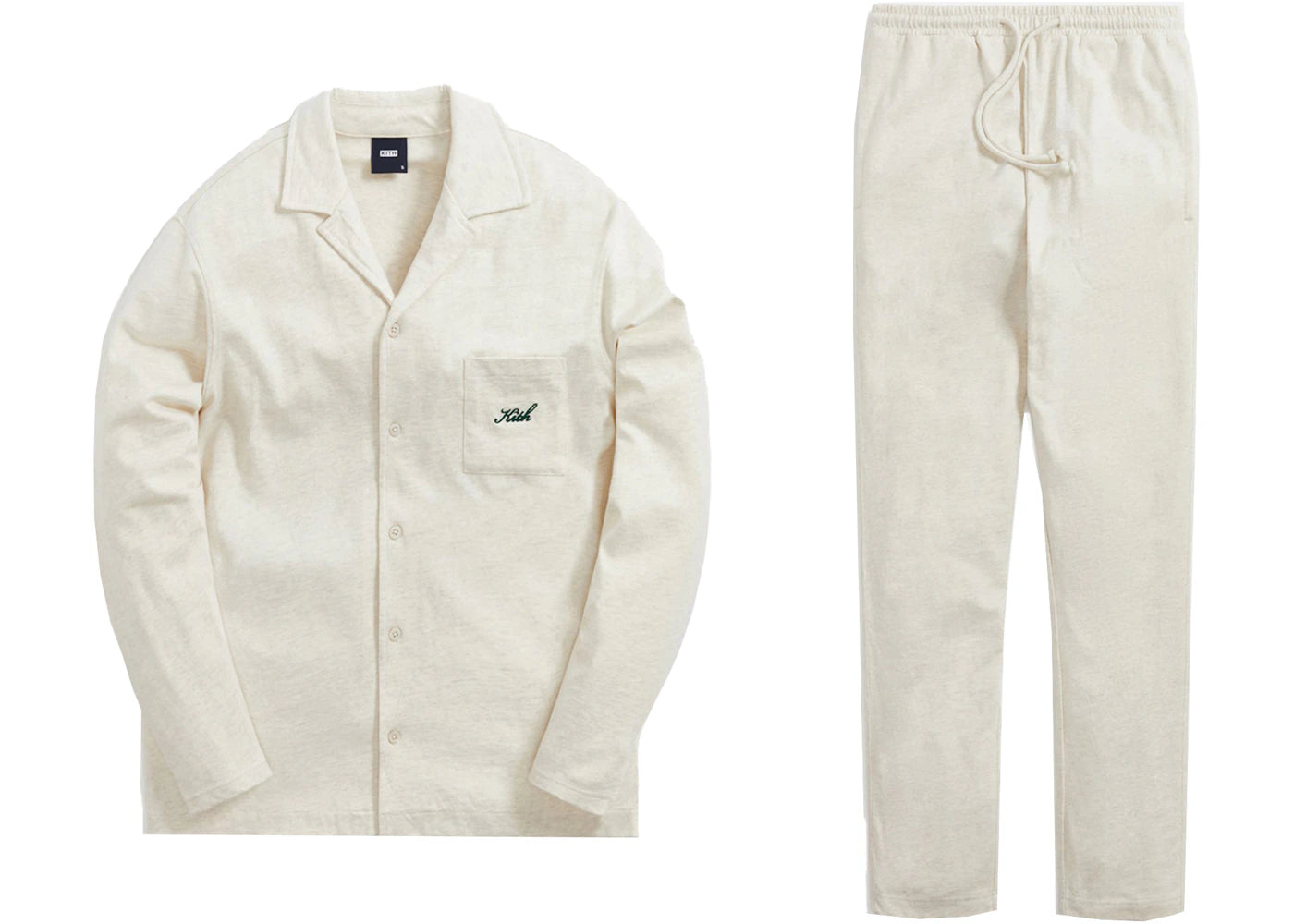 Kith Pajama Set Heather Oatmeal