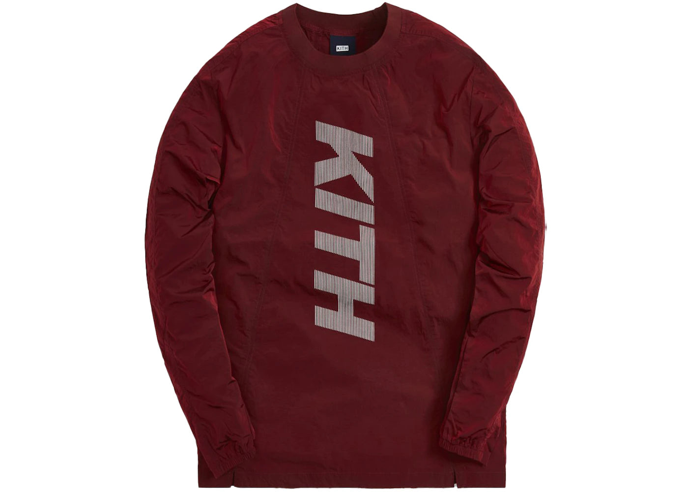 Kith Panelled Wrinkle Nylon LS Pullover Red Dahlia
