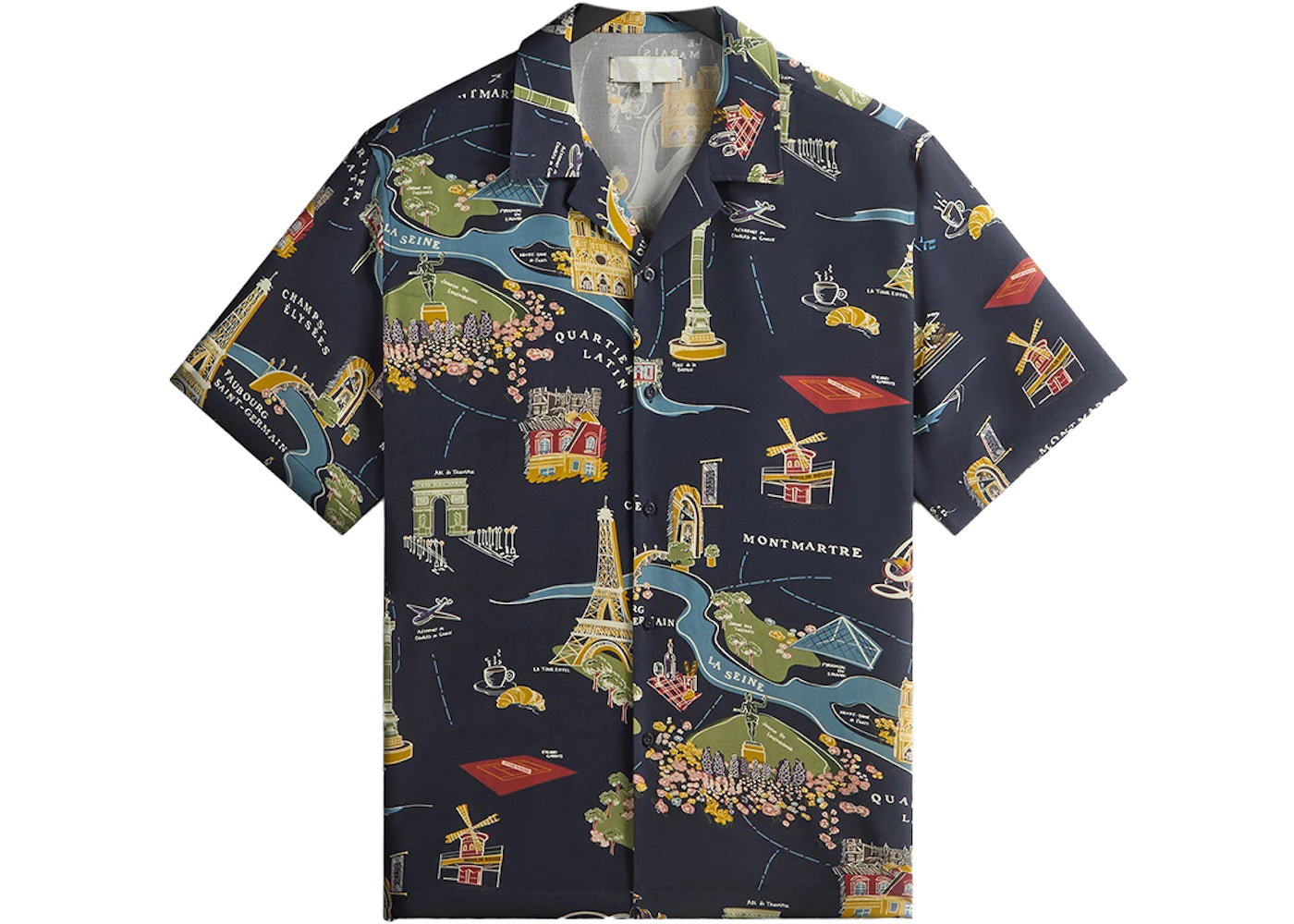 Kith Paris Thompson Camp Collar Shirt Nocturnal