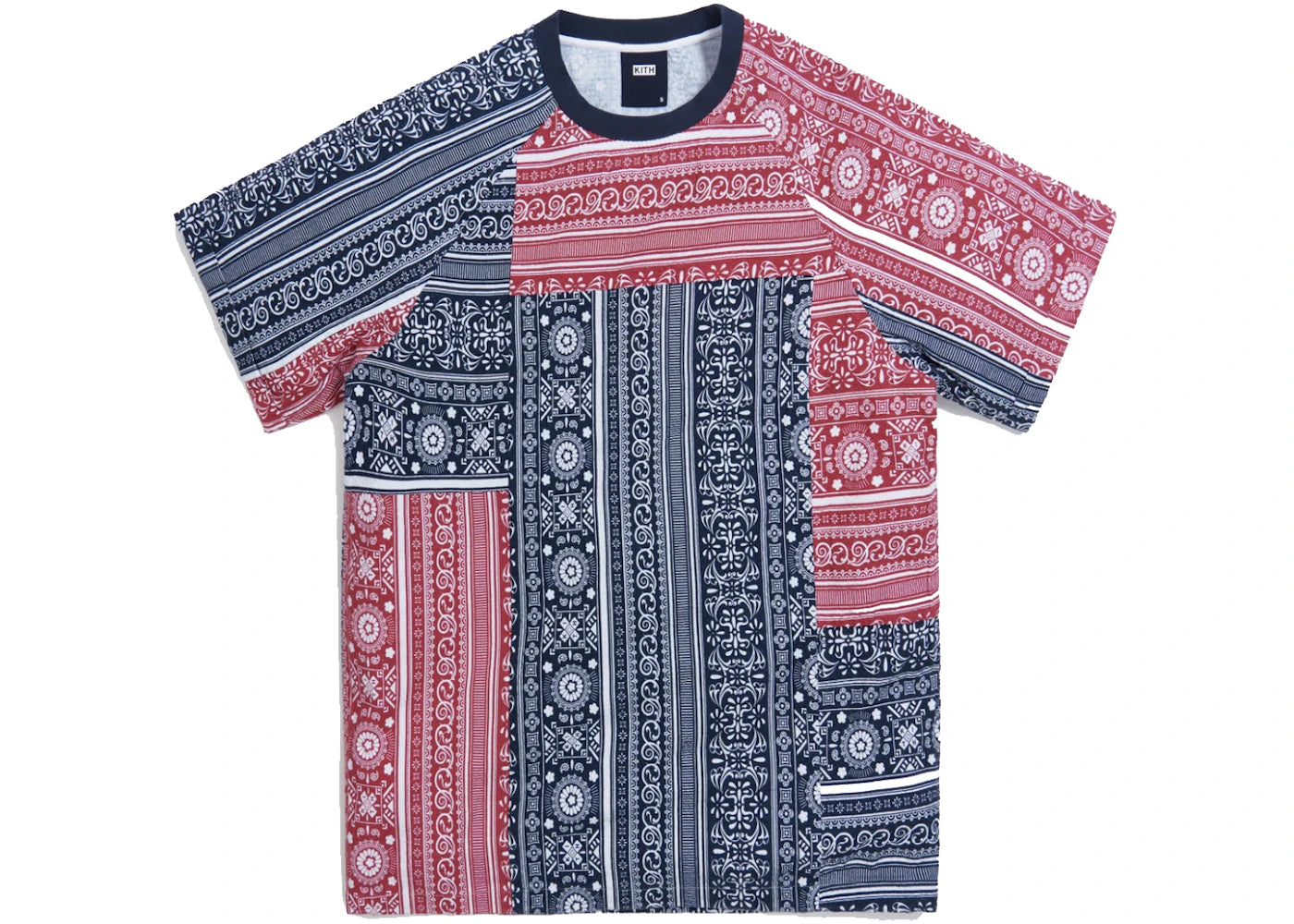 Kith Patchwork Howard Tee Red/Navy Multi