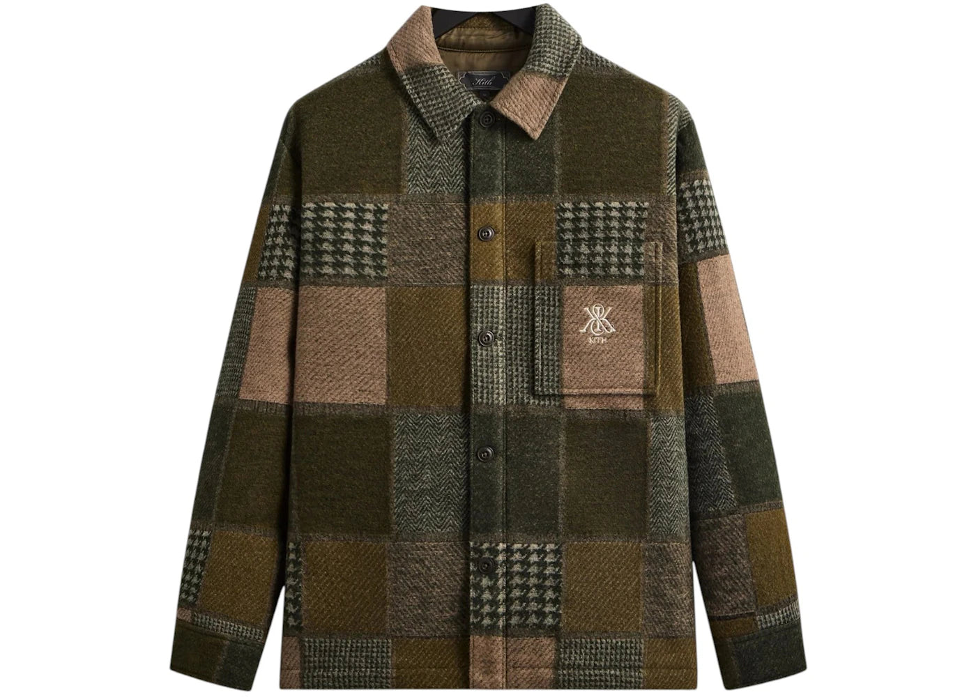 Kith Patchwork Wool Coaches Jacket Chelonian