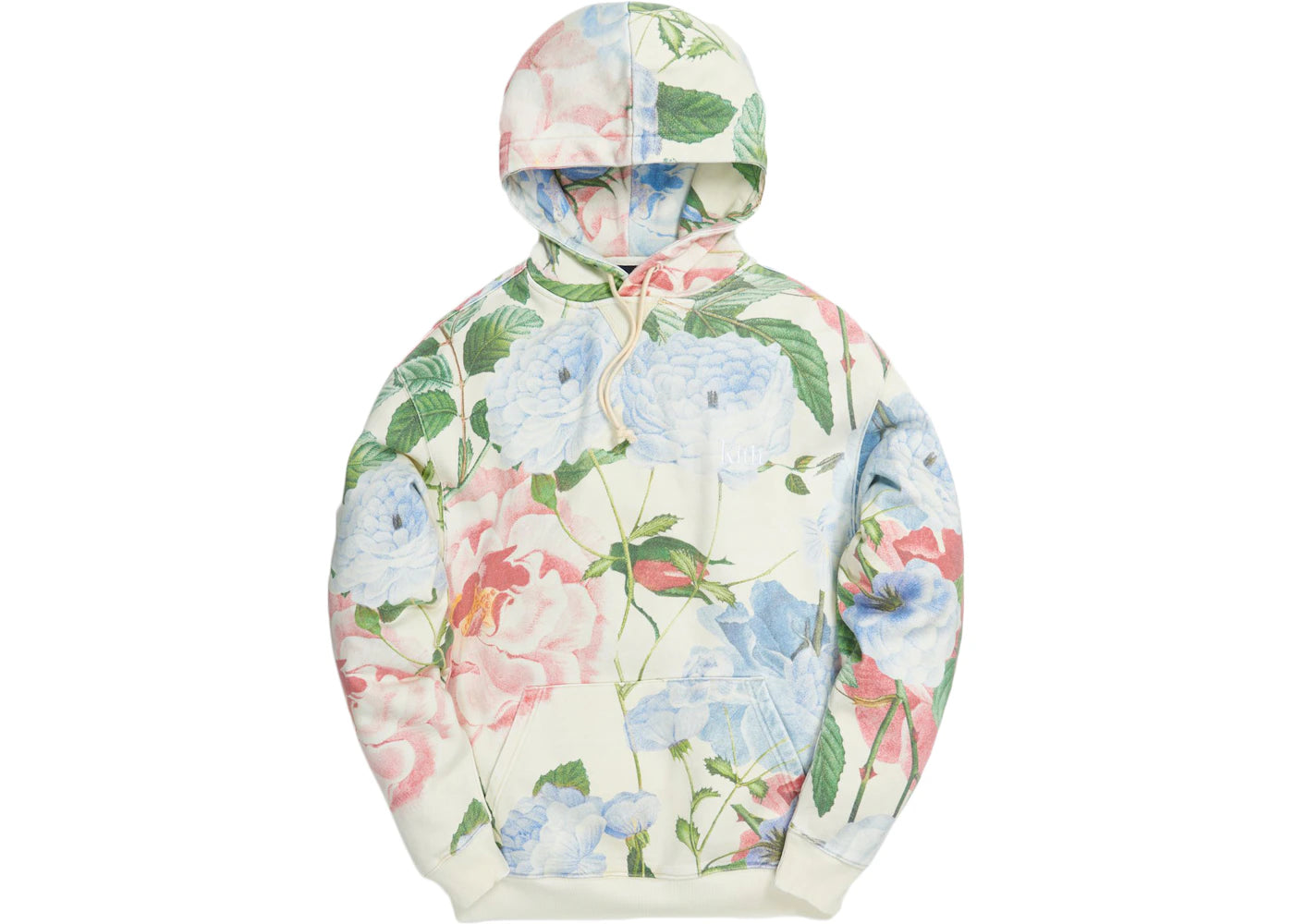 Kith Peony Print Hoodie Blue