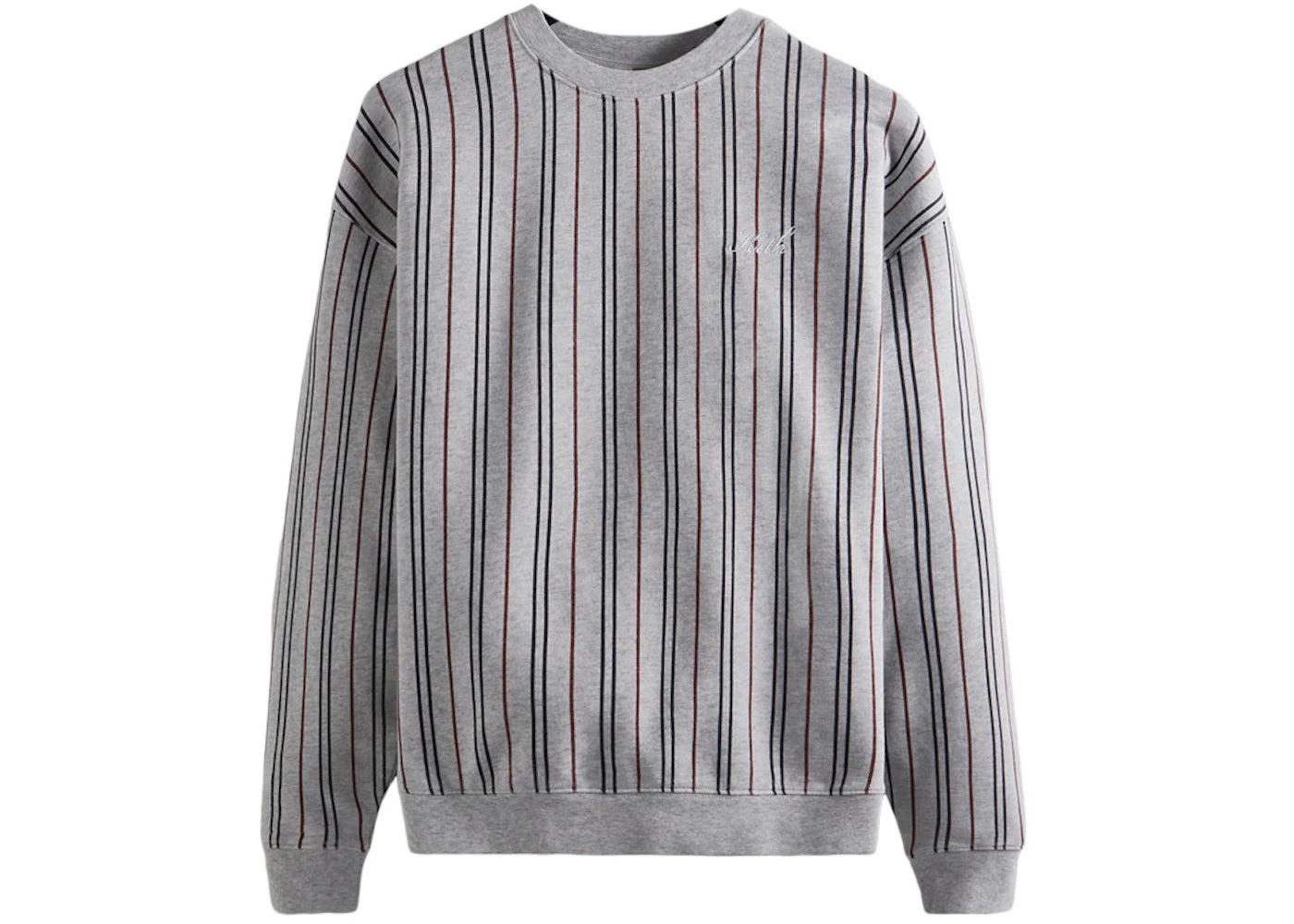 Kith Pinstripe Classic Crewneck Light Heather Grey