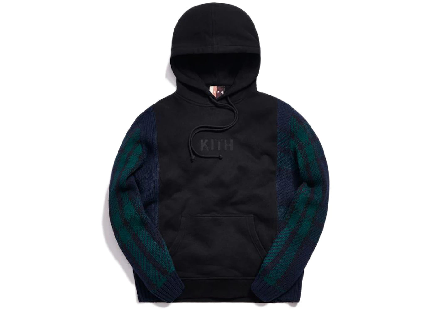 Kith Plaid Adam Combo Knit Hoodie Blackwatch