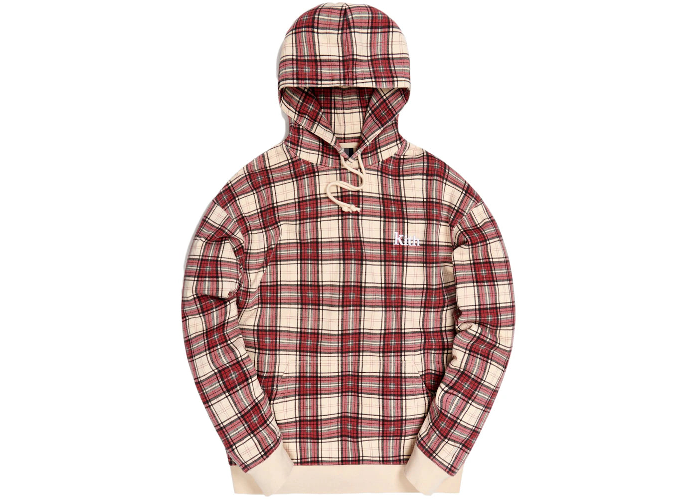 Kith Printed Fleece Williams III Hoodie Red/White Plaid