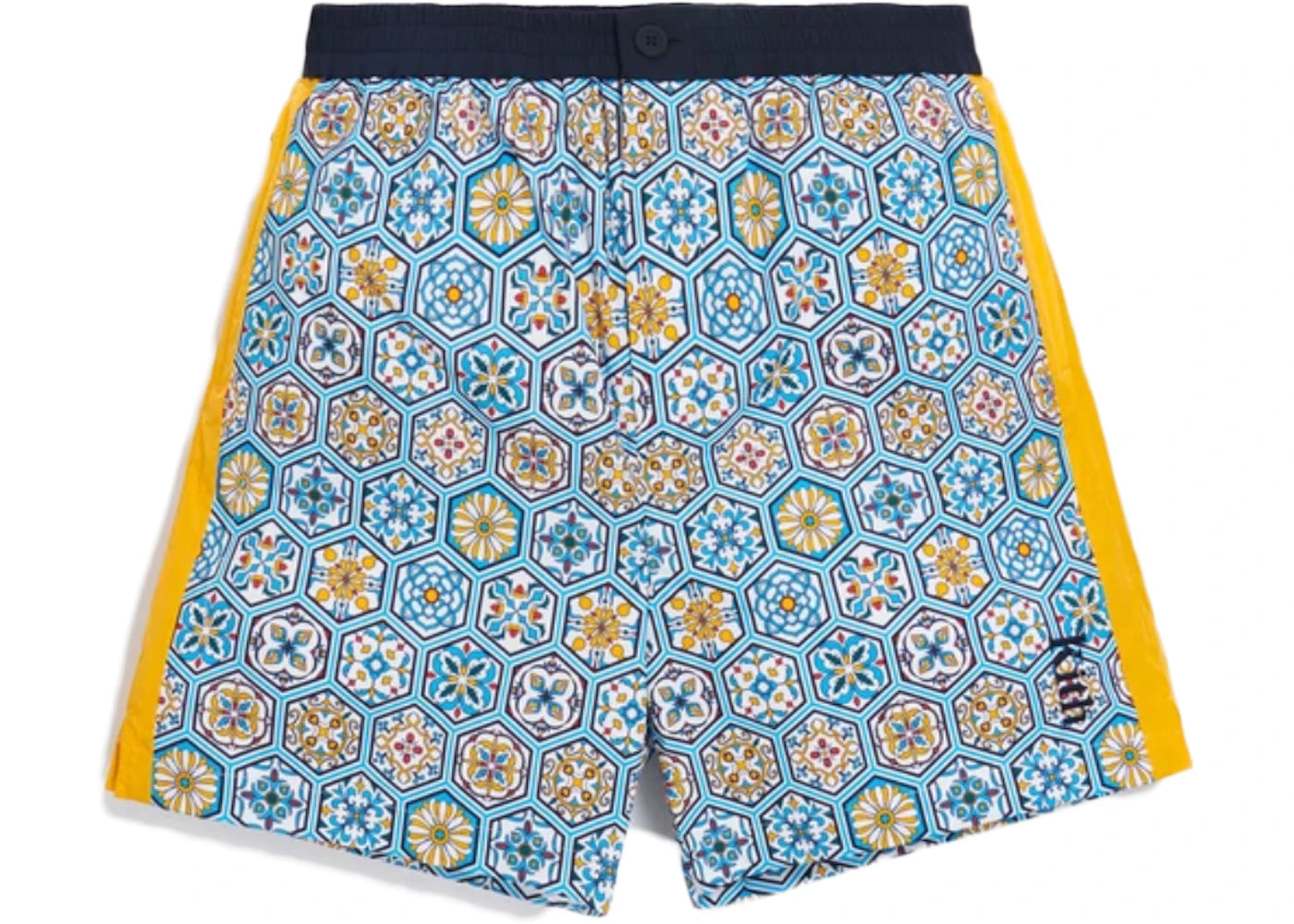 Kith Printed Shorts w Side Panel Blue/Multi