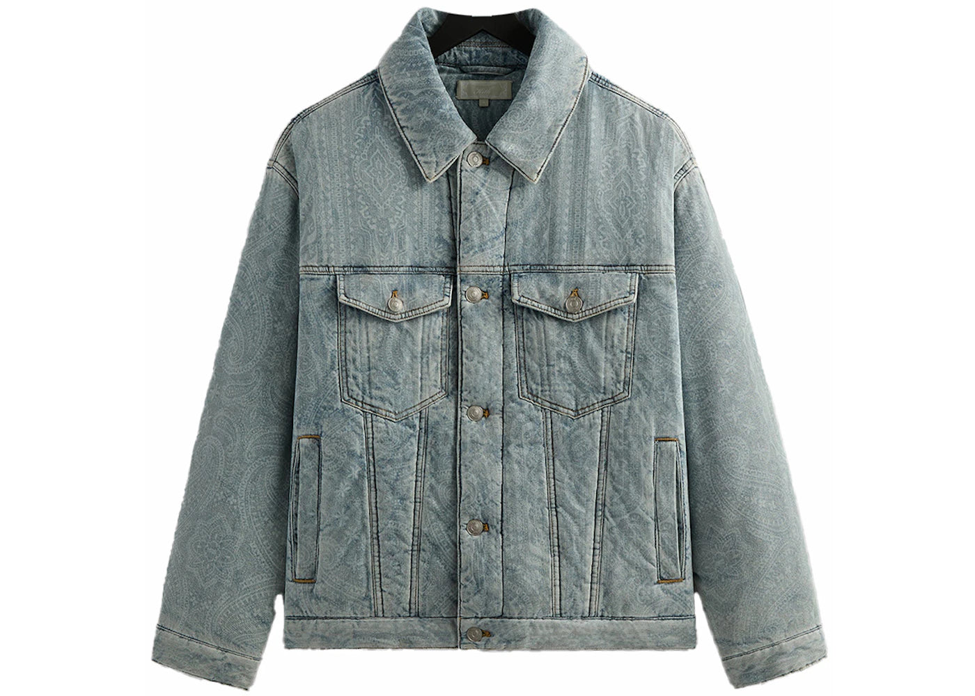 Kith Puffed Jase Paisley Denim Jacket Light Indigo