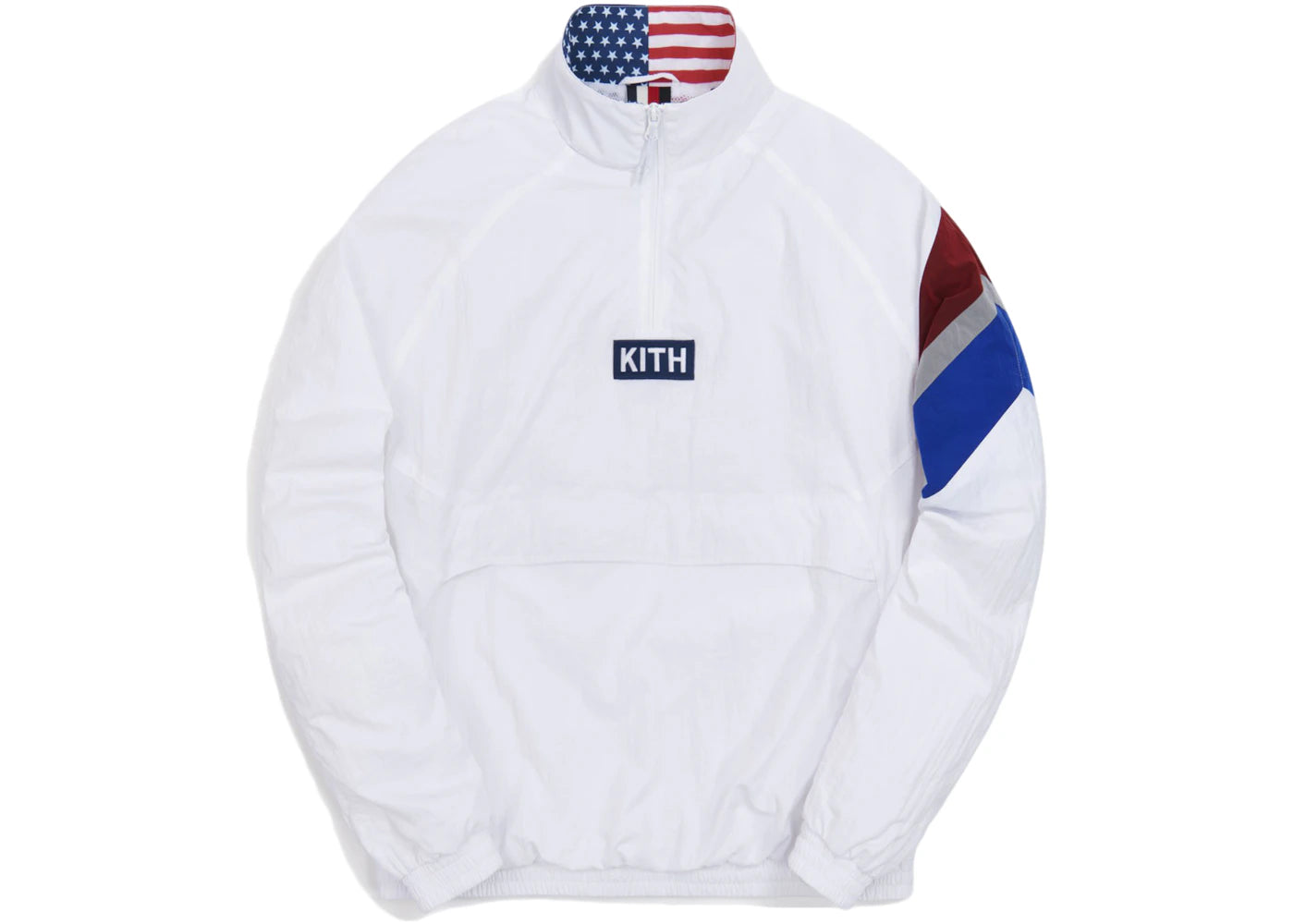 Kith Retro Quarter Zip Track Jacket White