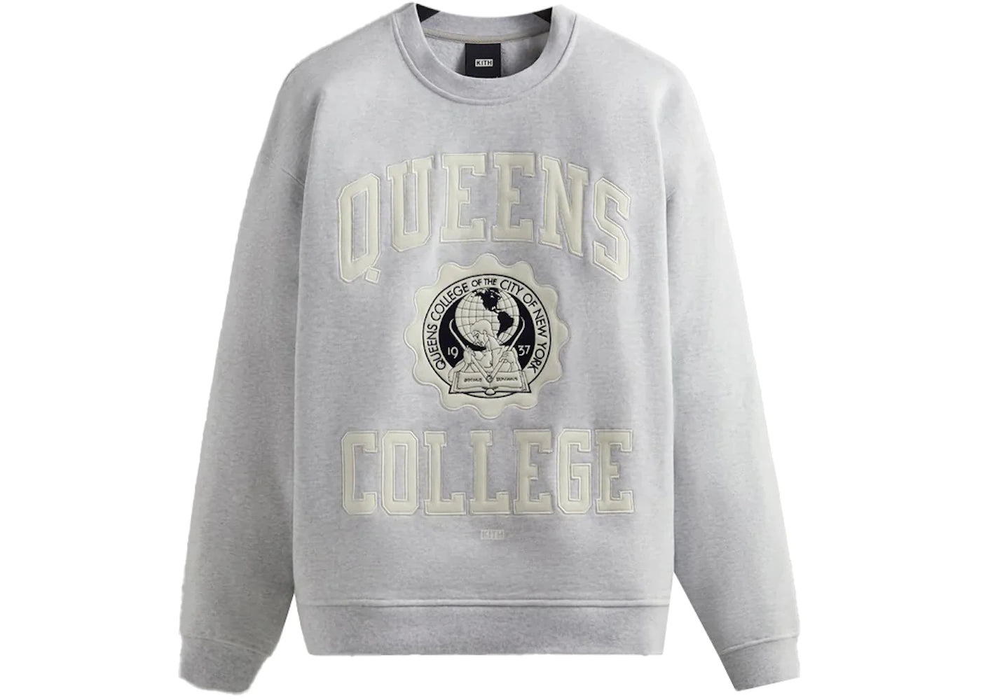 Kith Russell Athletic CUNY Queens College Crewneck Light Heather Grey