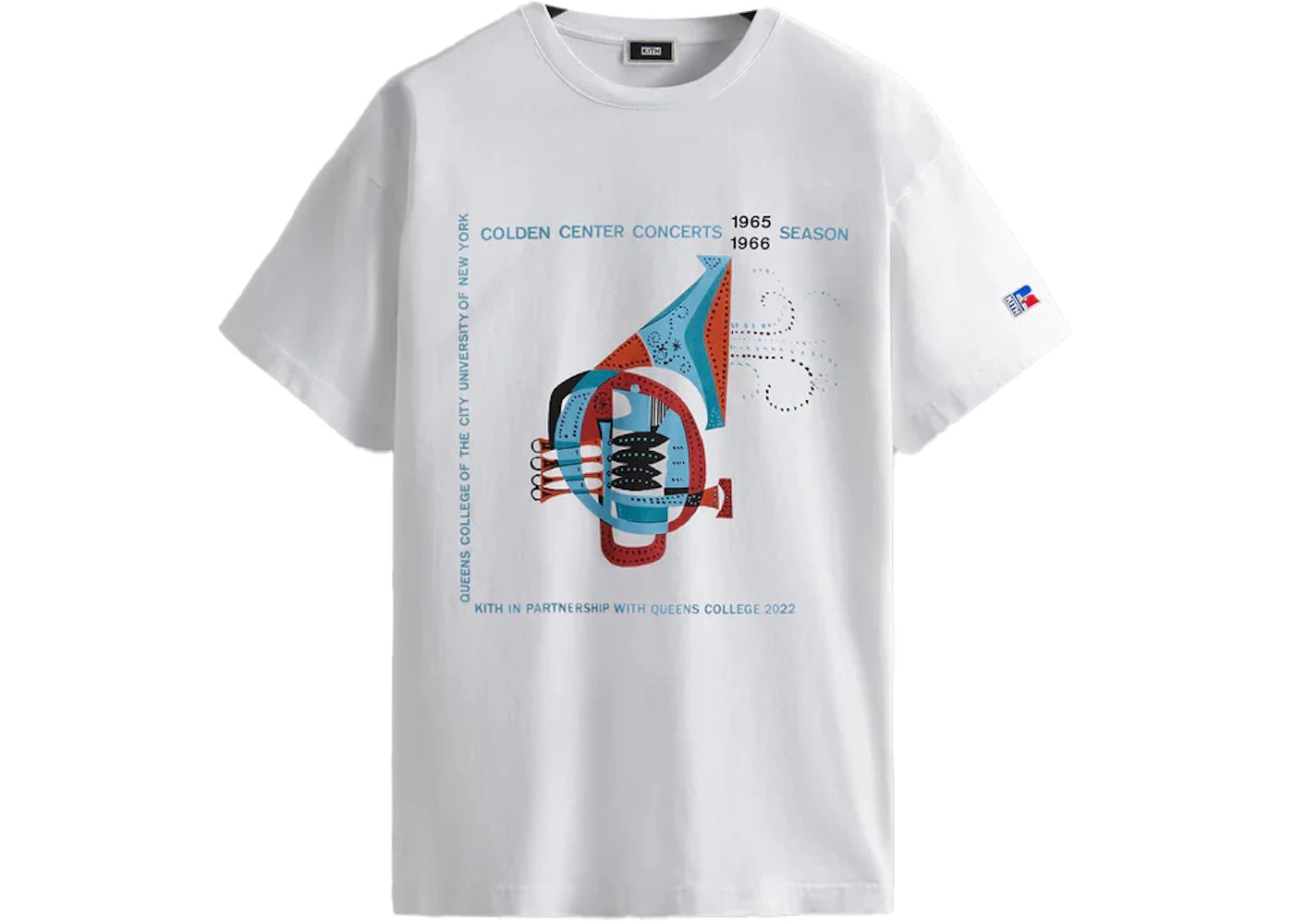 Kith Russell Athletic CUNY Queens College Jazz Vintage Tee White
