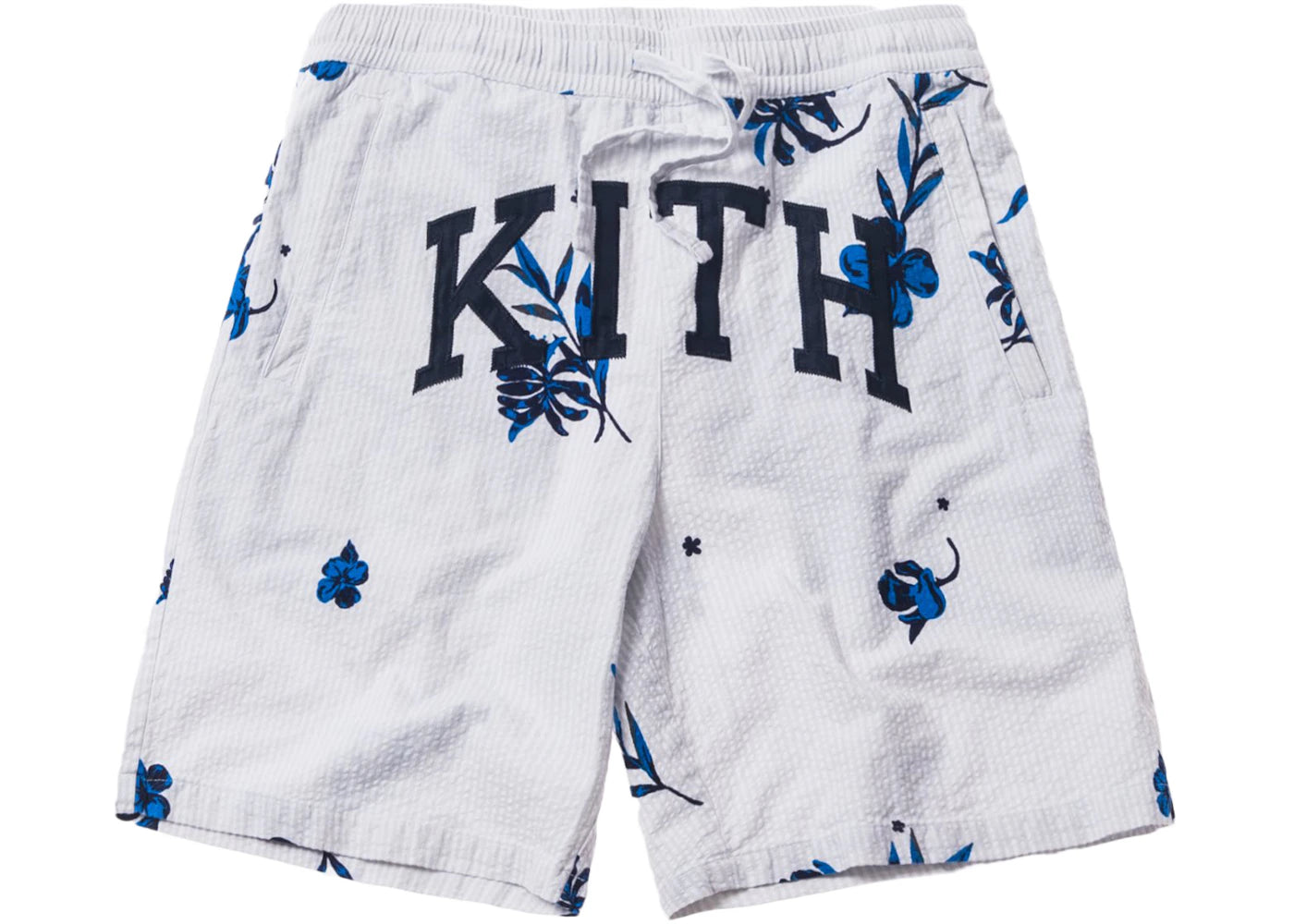 Kith Seersucker Track Shorts Grey